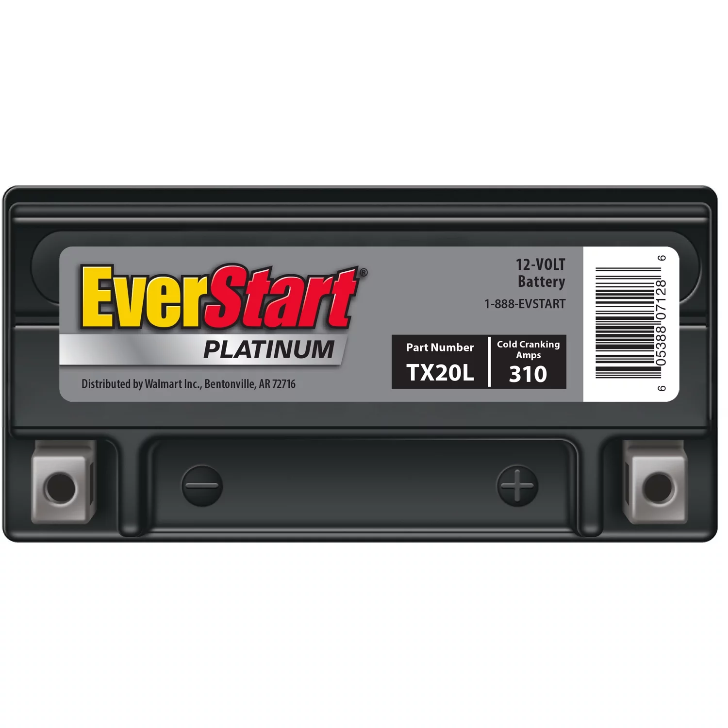 EverStart Premium BOXED AGM Power Sport Battery, Group Size TX20L 12 Volt, 210 CCA