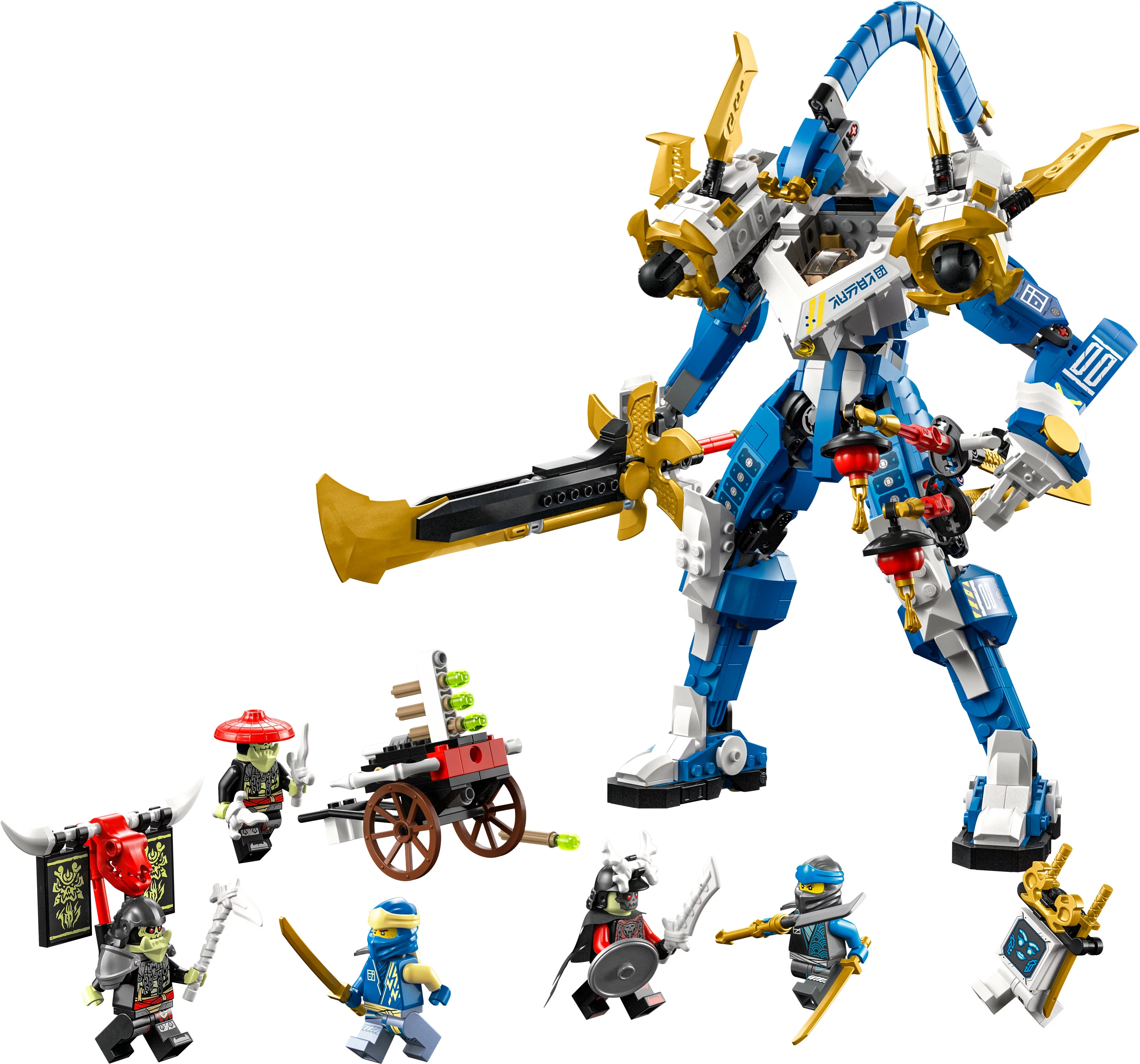 LEGO NINJAGO Jay’s Titan Mech 71785 Ninja Toy for 9 Year Olds, Buildable Action Figure with 5 NINJAGO Minifigures Including Jay and Nya