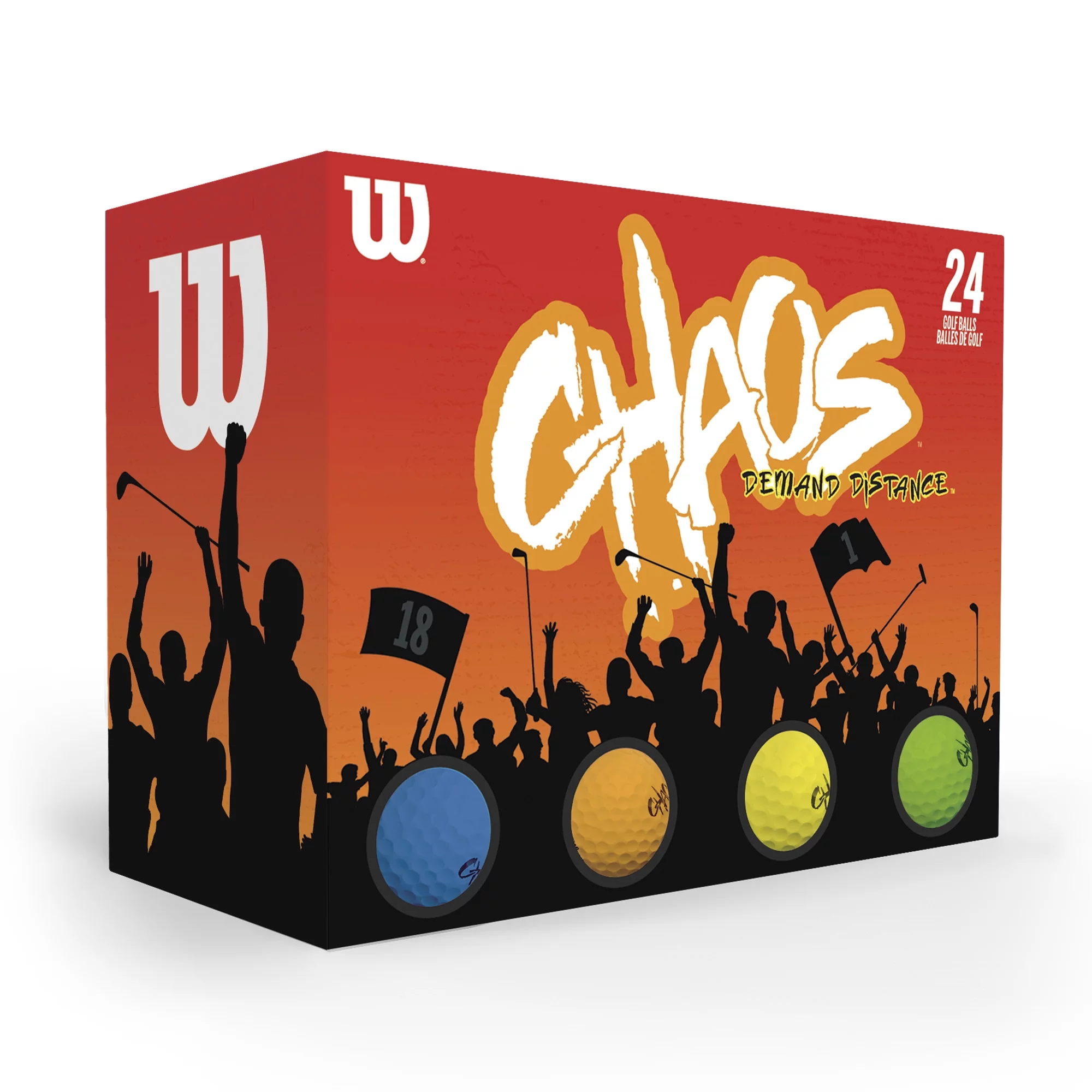 Wilson Chaos Golf Balls, White – 24-Pack