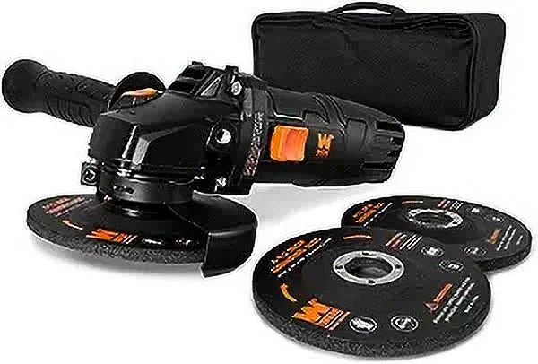 WEN 7.5-Amp 4-1/2-Inch Corded Angle Grinder with 3 Discs and Case, 94475