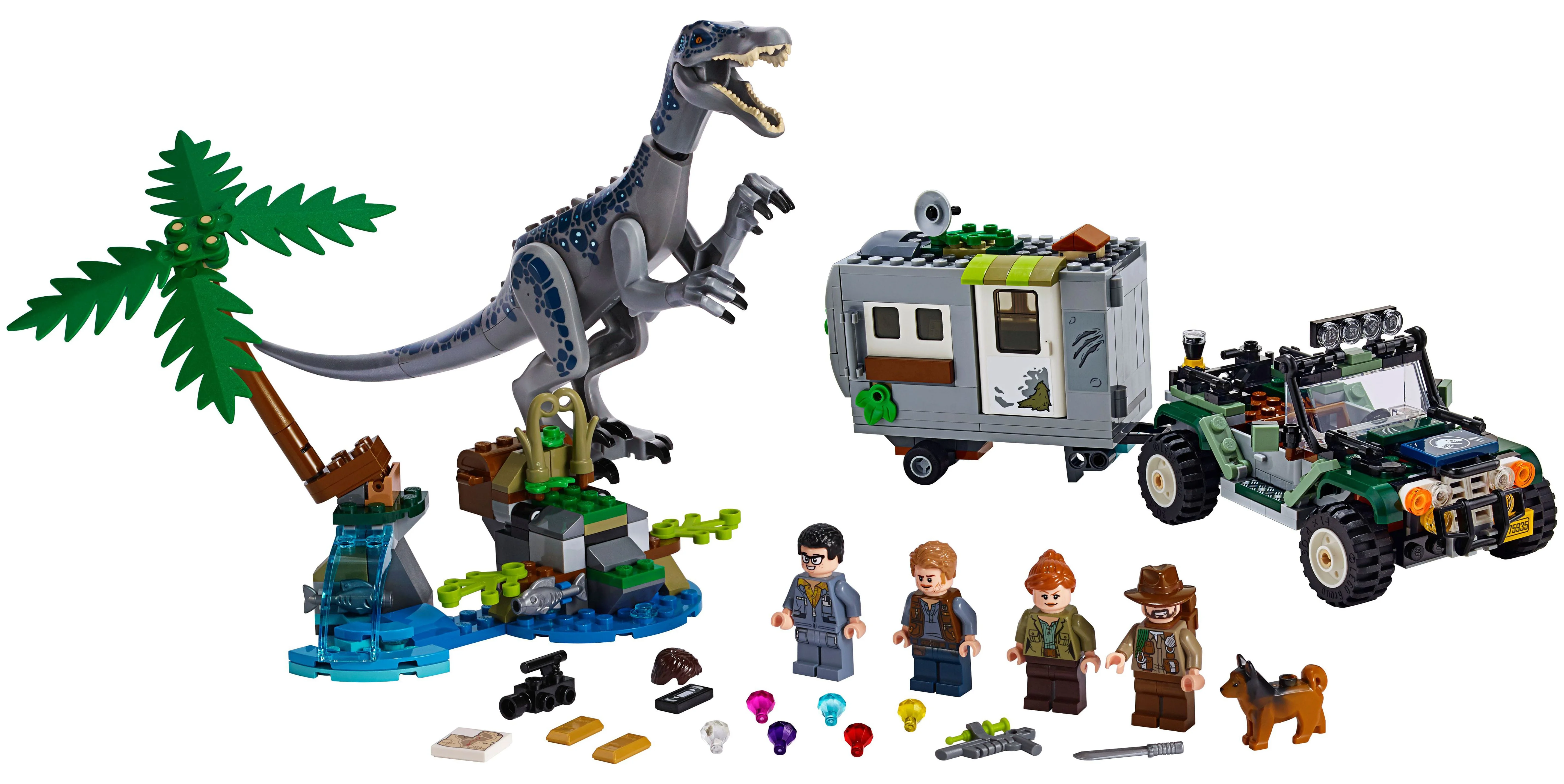 LEGO Jurassic World Baryonyx Face-Off: The Treasure Hunt 75935 Dinosaur Truck Toy