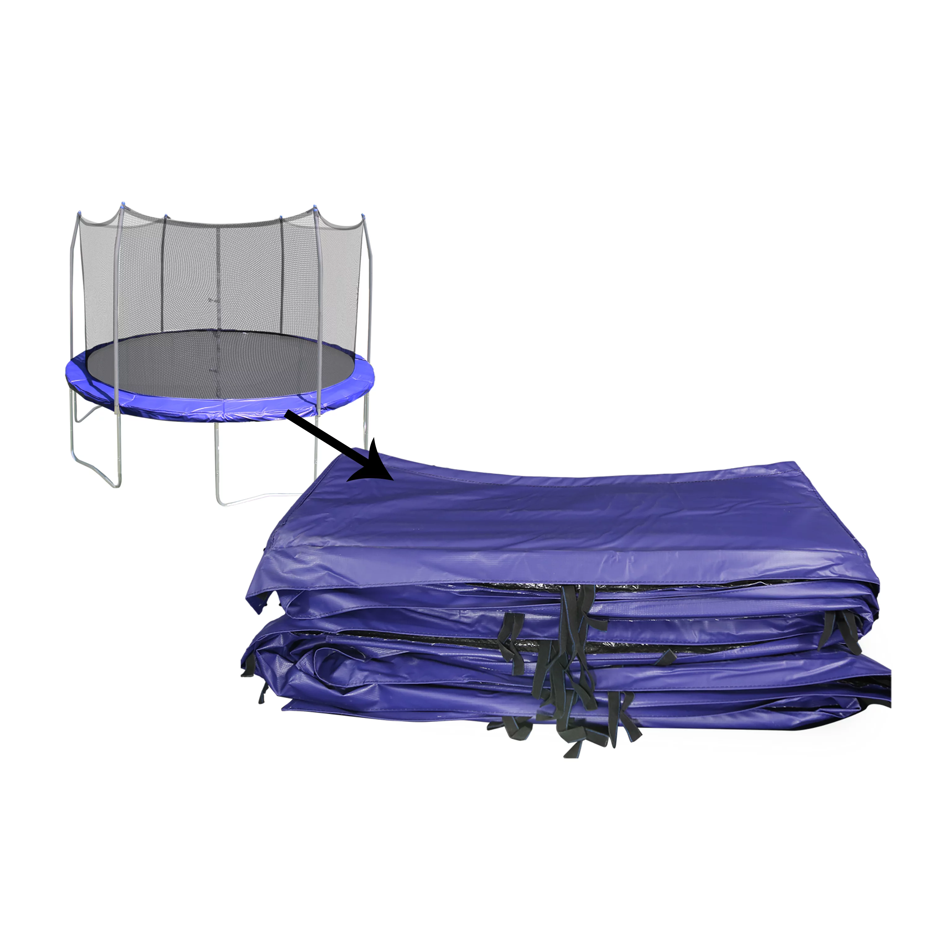 Skywalker Trampolines 15′ Round Spring Pad, Blue