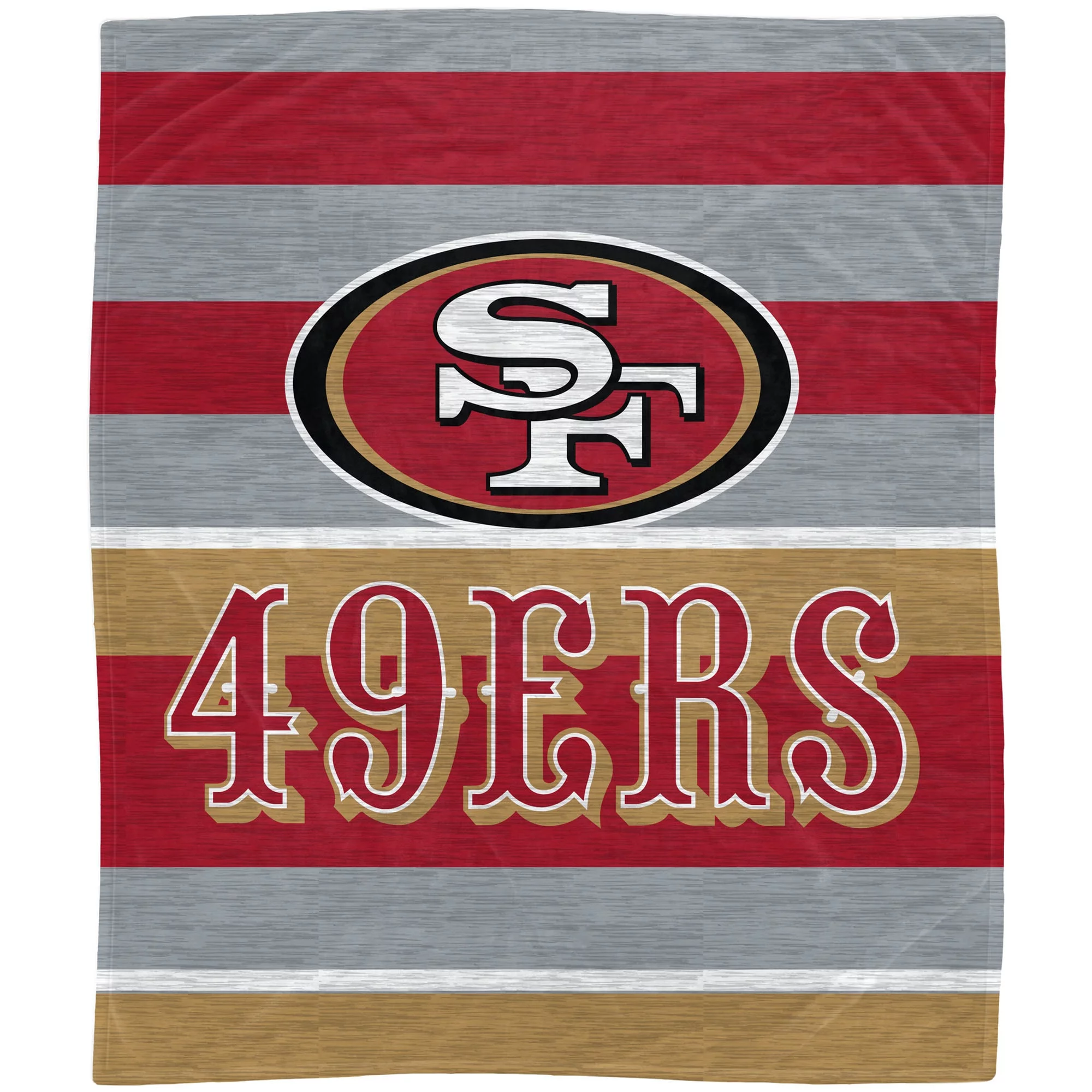 San Francisco 49ers 50” x 60” Stripe Flannel Fleece Blanket