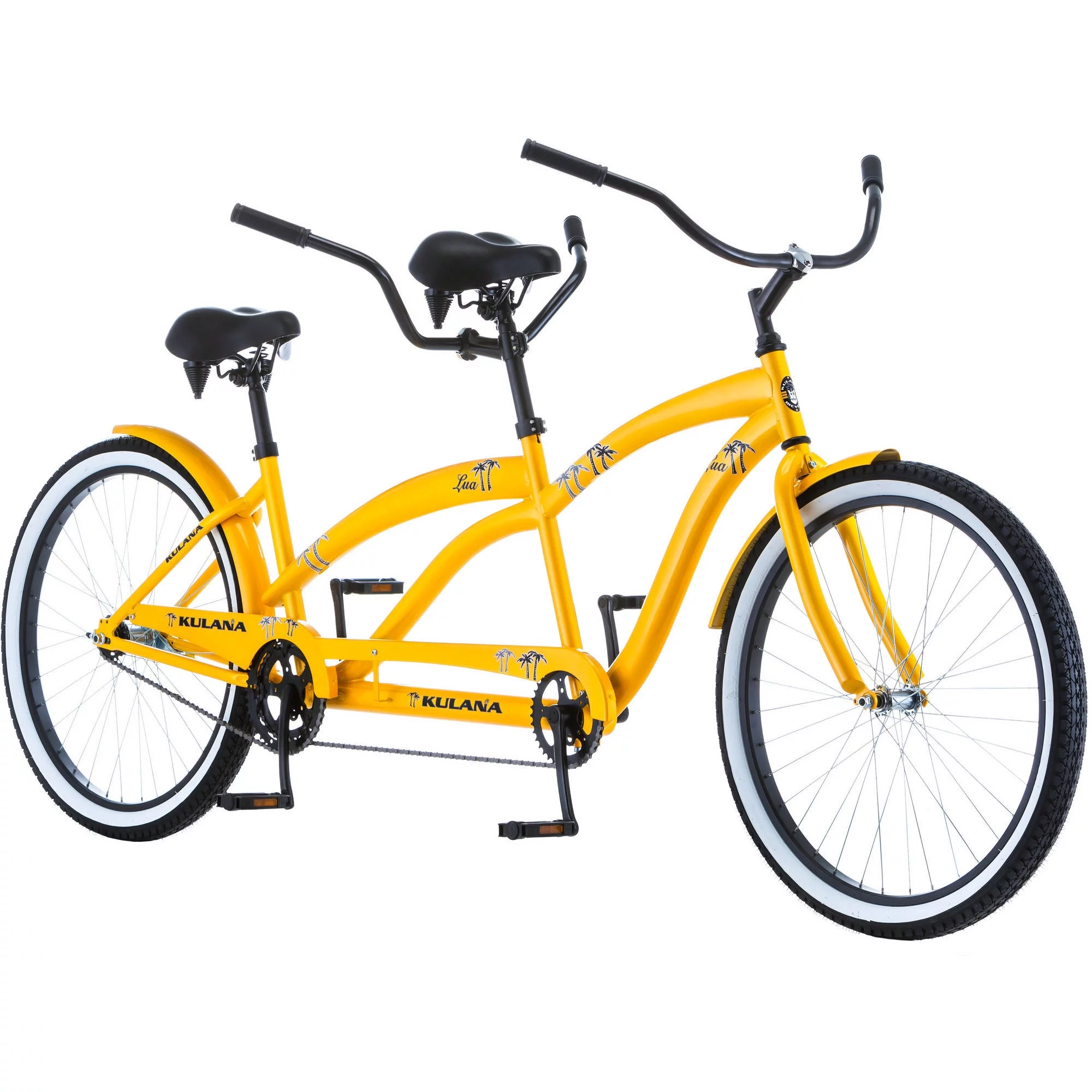 Kulana Lua Tandem Bike, 26-inch wheels, single speed, yellow / black