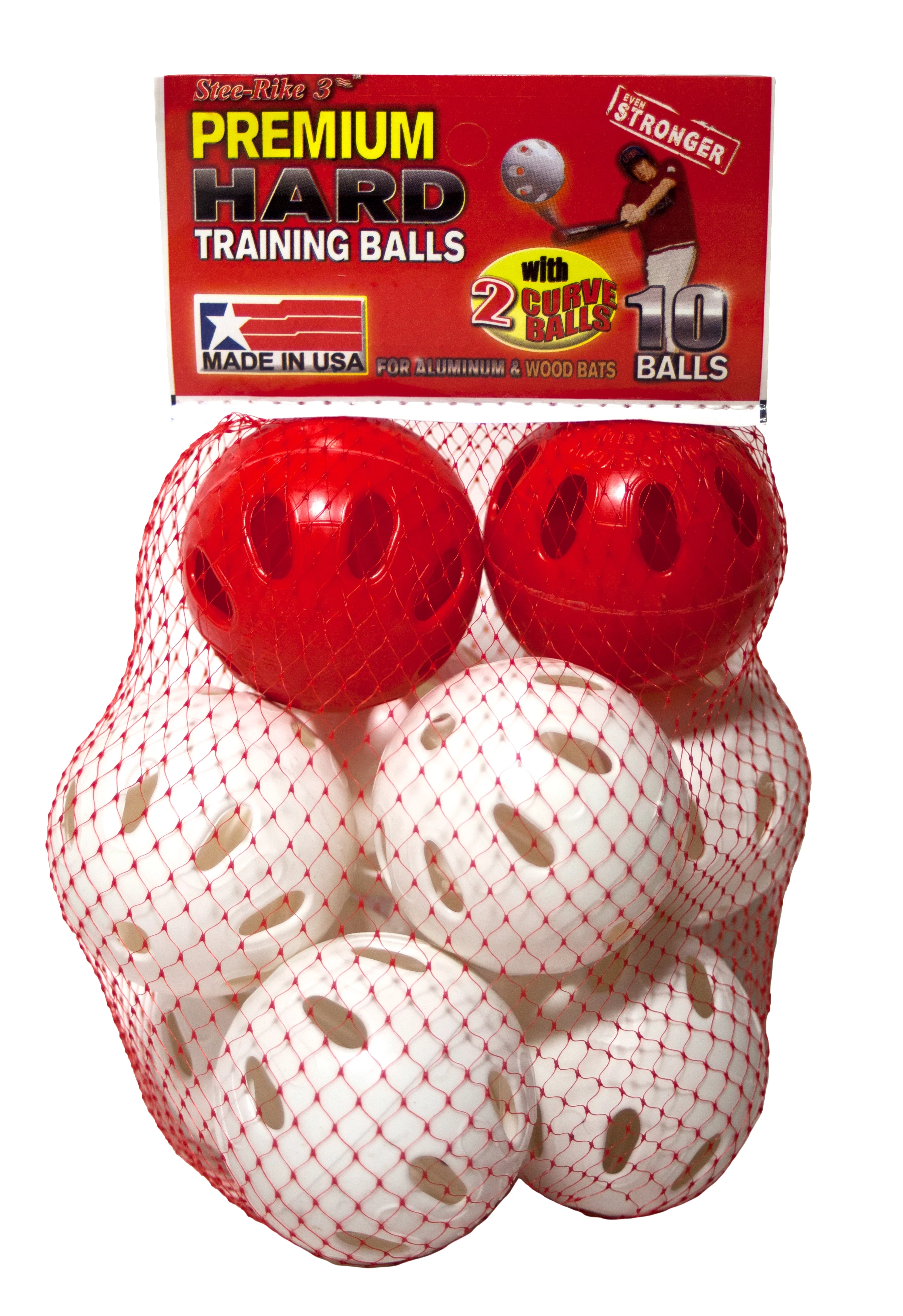 (10 Pack) Stee-Rike 3 Premium Hard Training Baseballs