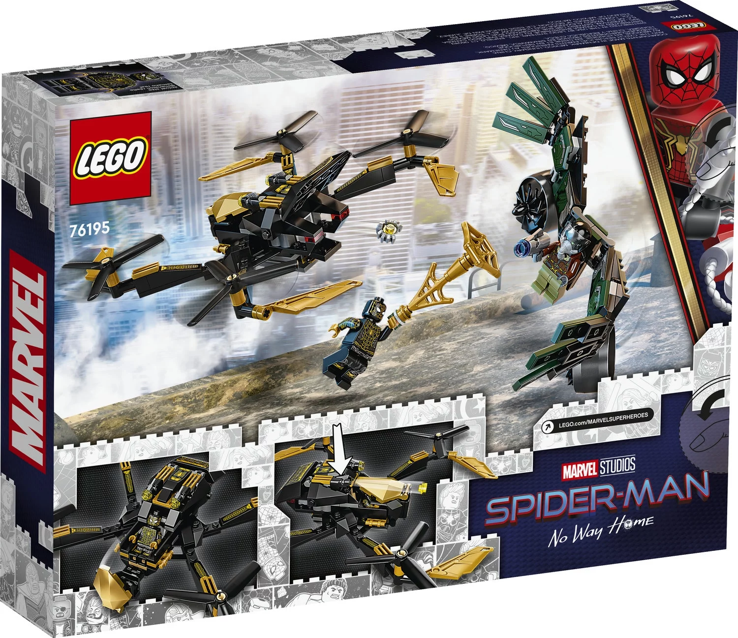 LEGO Super Heroes Spider-Man’s Drone Duel 76195 Building Kit (198 Pieces)