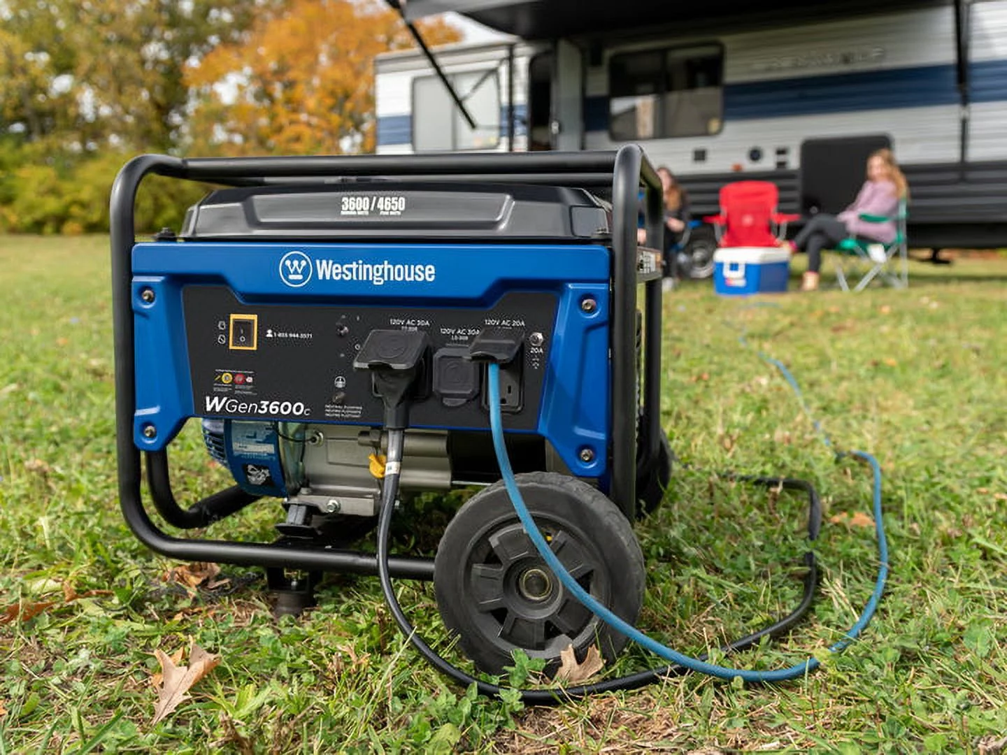 Westinghouse 4650 Peak Watt RV Ready Outlet, Gas Powered Portable Generator with CO Sensor