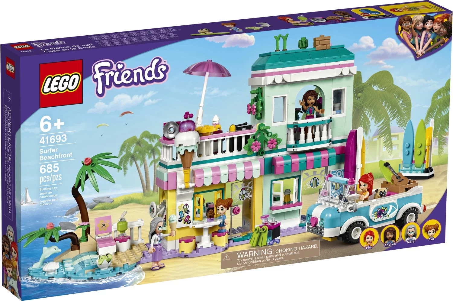 LEGO Friends Surfer Beachfront 76390 Building Kit Buildable Toys (685 Pieces)