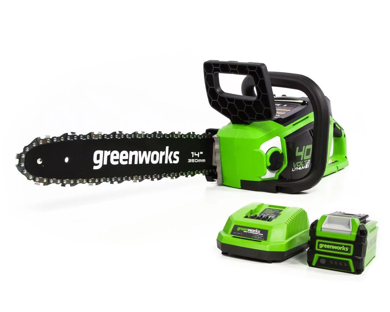 Greenworks 40V 14″ Brushless Chainsaw with 2.5 Ah Battery & Charger 2012802