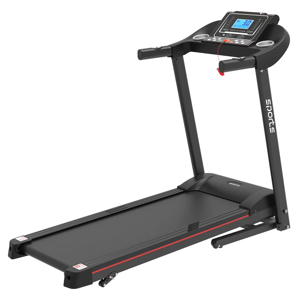 Irene Inevent Exercise Treadmill with LCD Display Running Machine, Foldable 12 Sport Modes for Fitness Equipment for Home