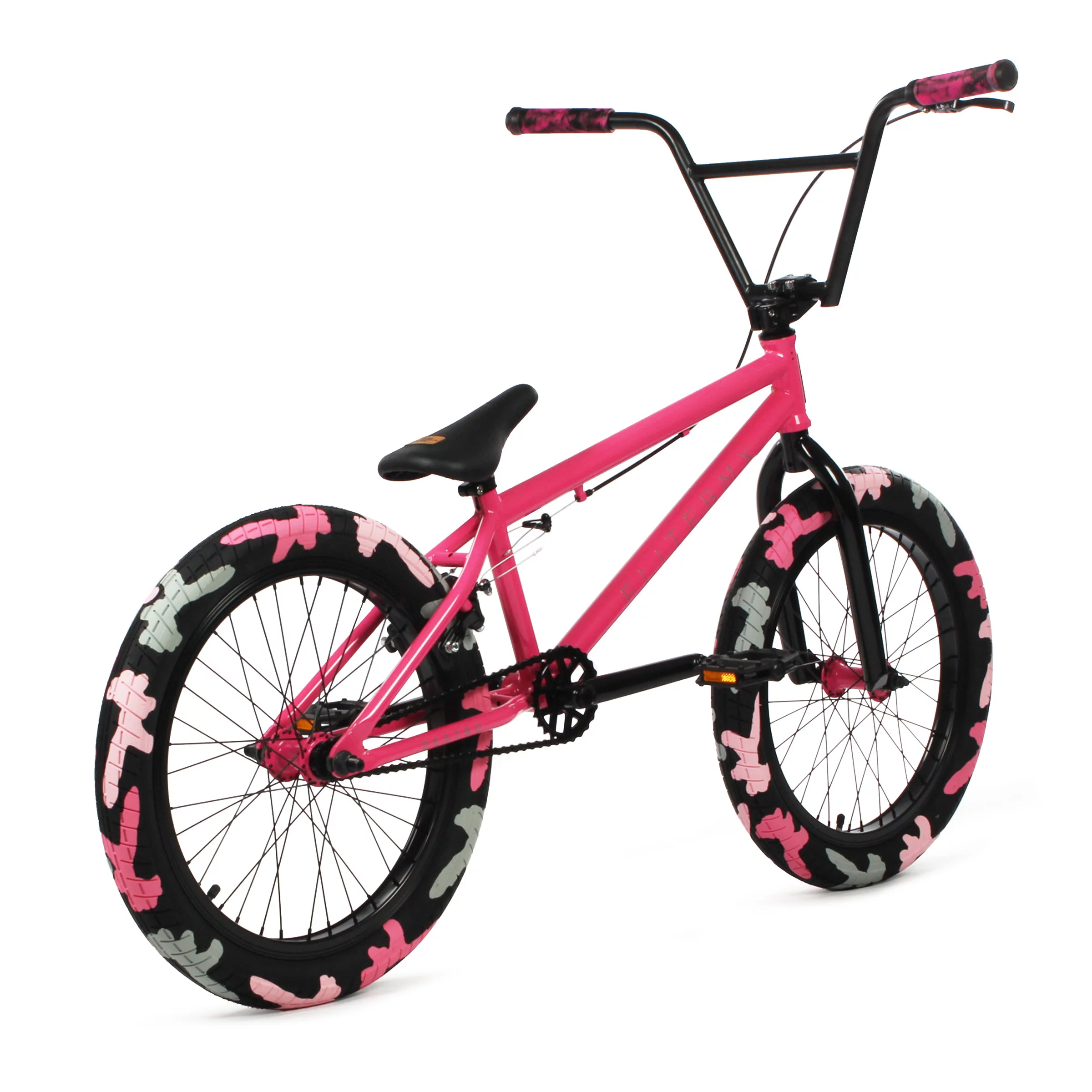 Elite Destro BMX Bike for Kids, 20-inch Top Tube, 3-Piece Crank, (Suitable for 11+ year olds (4ft to 5ft 10″), Pink Combat