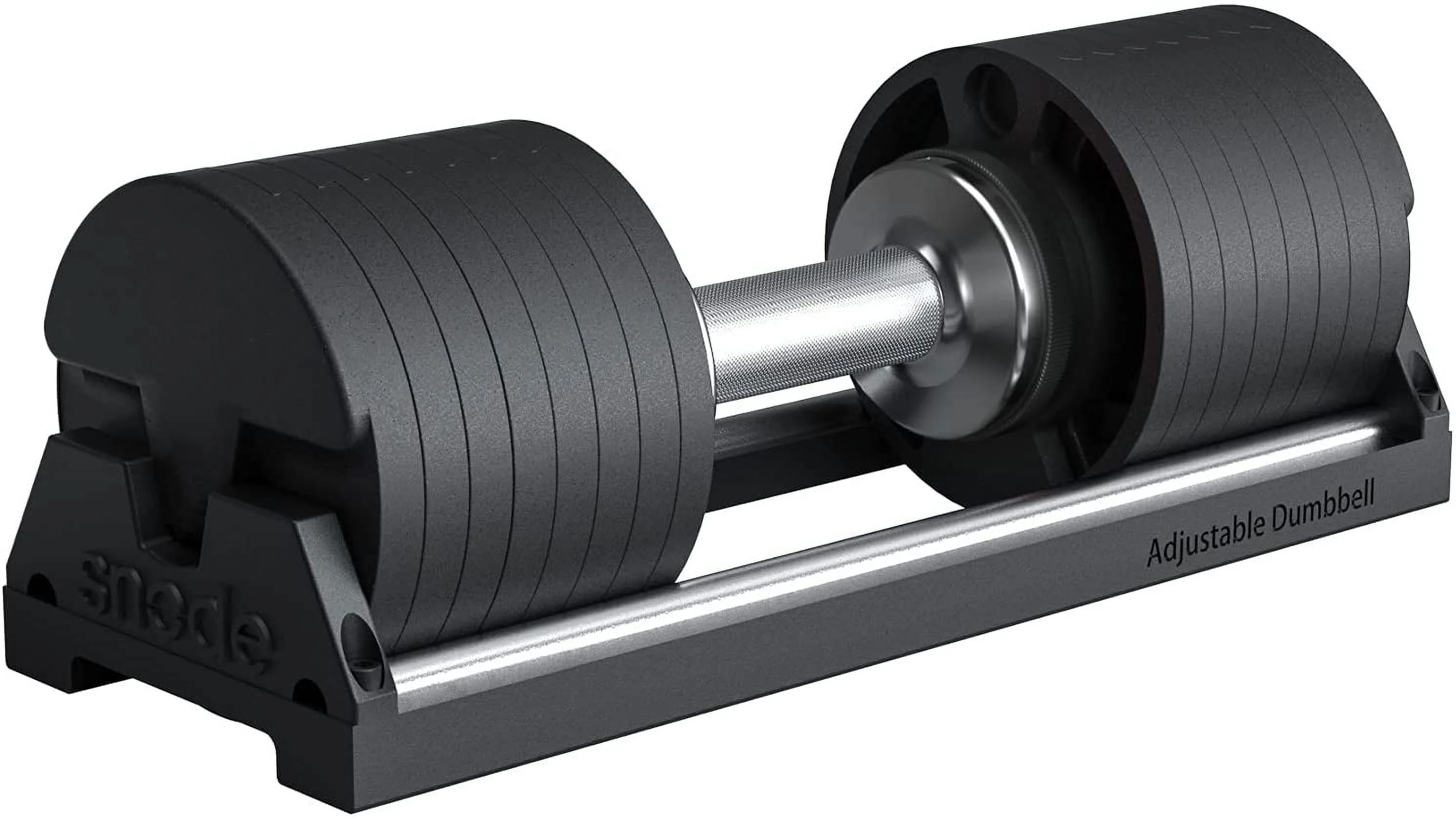 Snode 80 lbs Quick Adjustable Dumbbell Set of 2, Cast Iron Plates and Cradle, Drop Proof Design