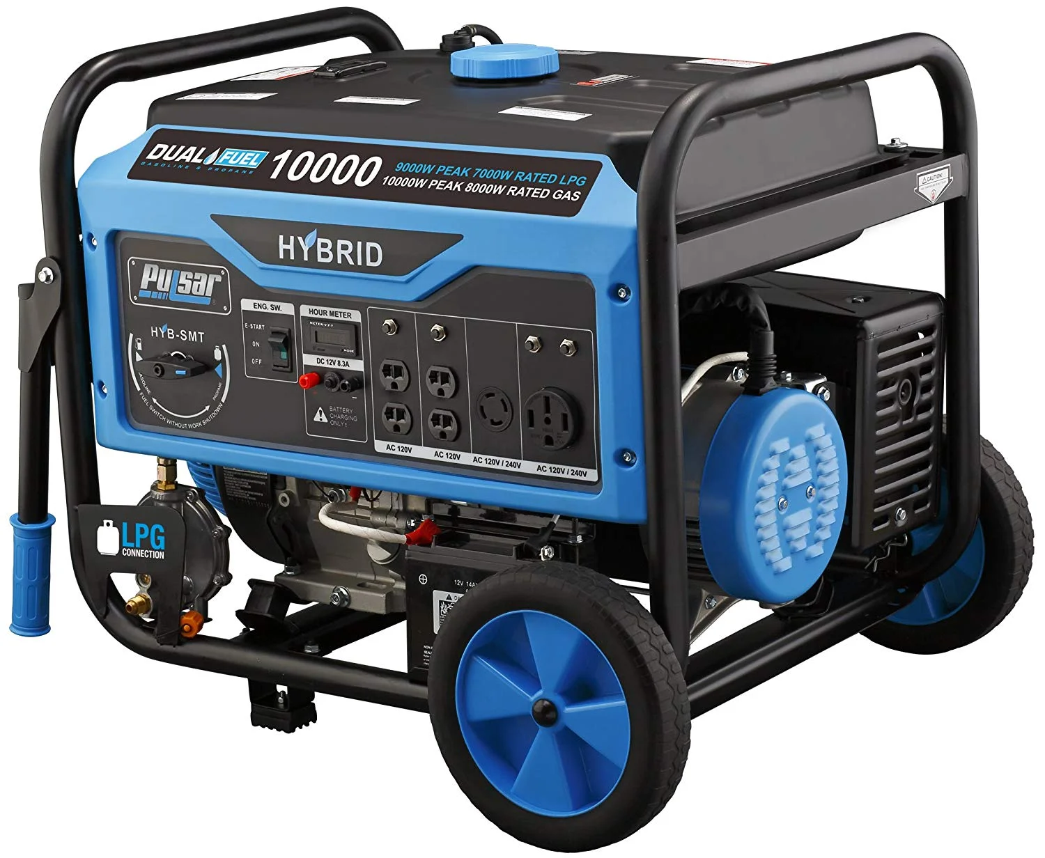 Pulsar 10,000-Watt Dual Fuel Portable Generator with Electric Start (CARB)