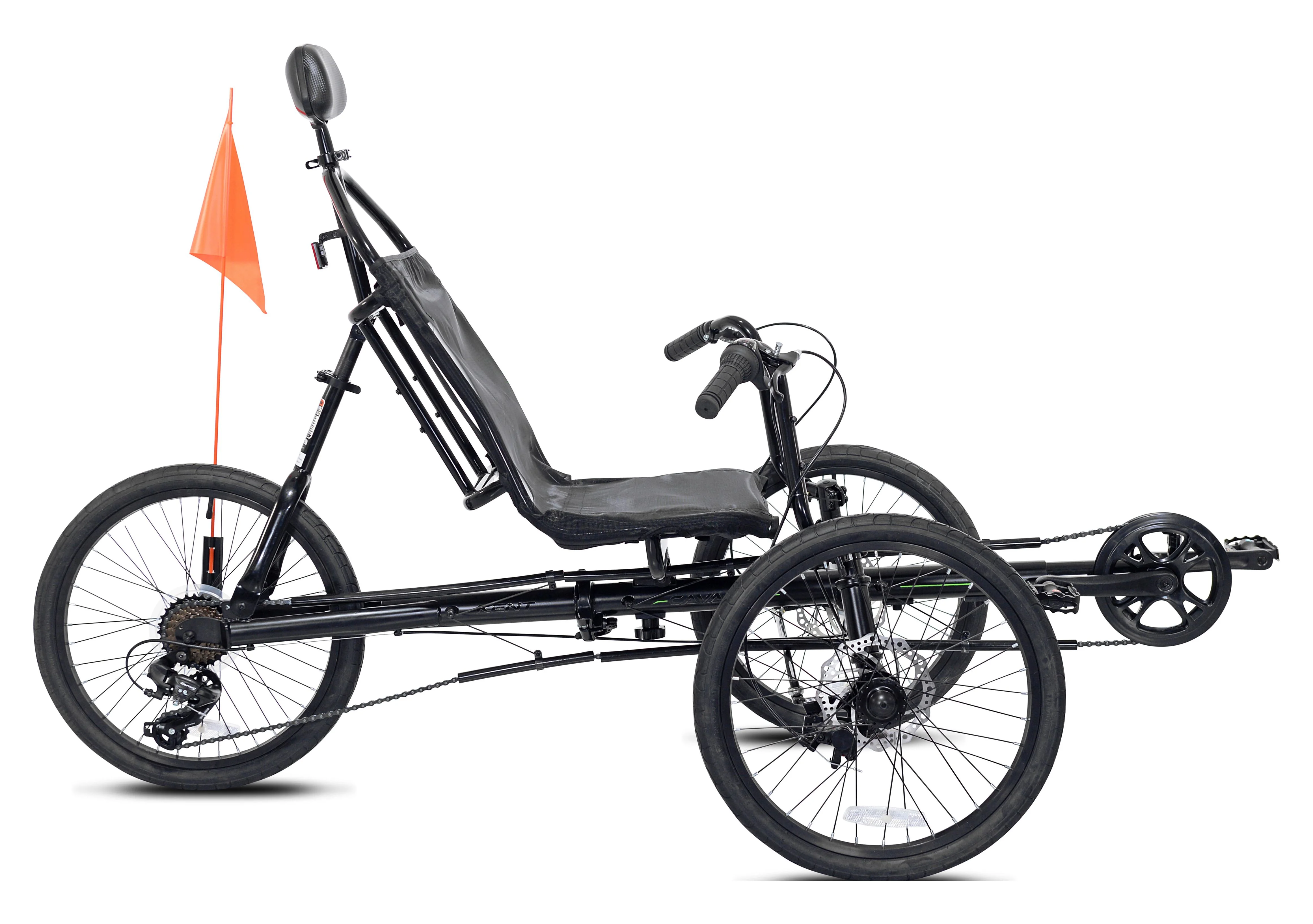 Kent 20″ Unisex Cavalier Recumbent 3-Wheel Bike / Trike, Black