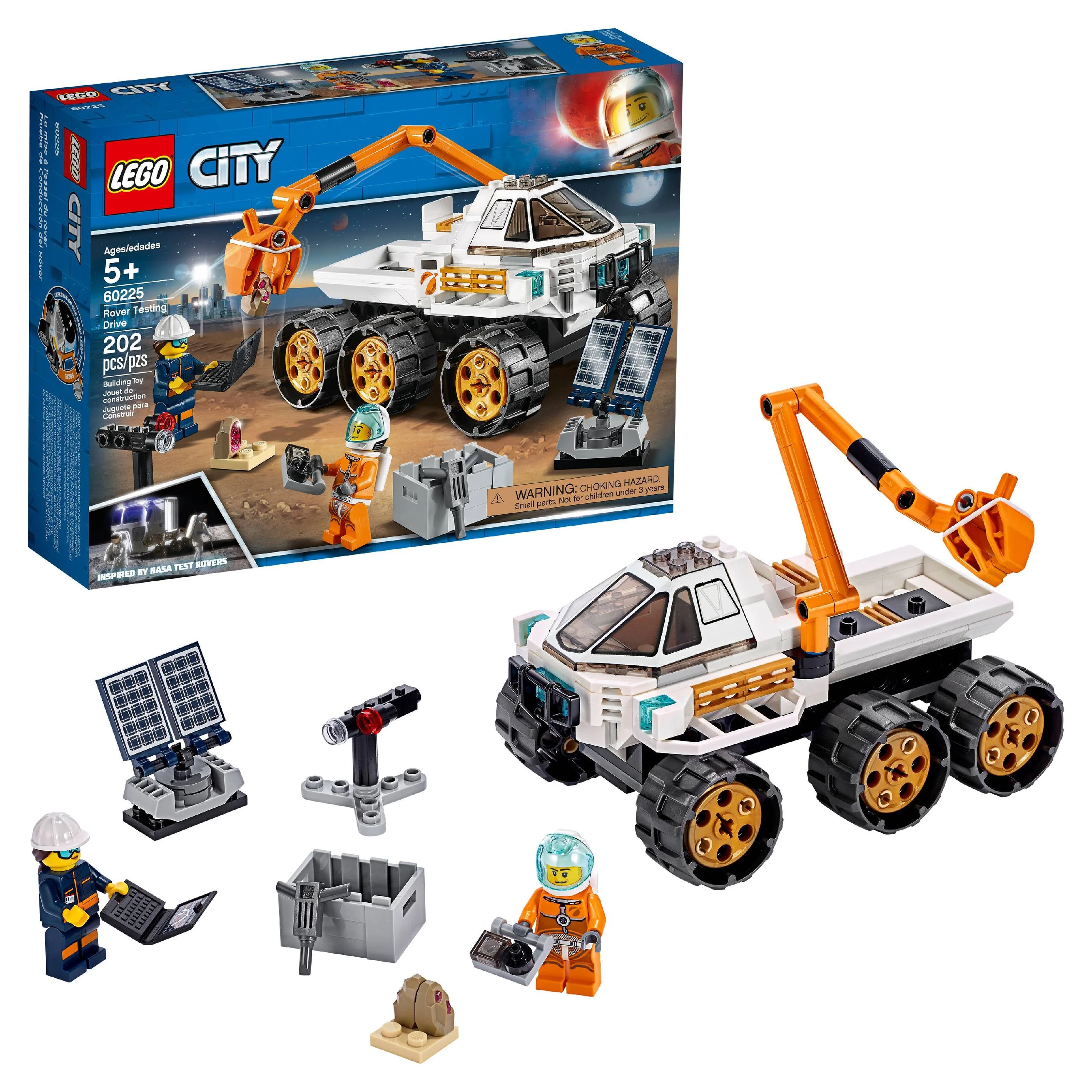 LEGO City Space Rover Testing Drive 60225 NASA-inspired Kit (202 Pieces)