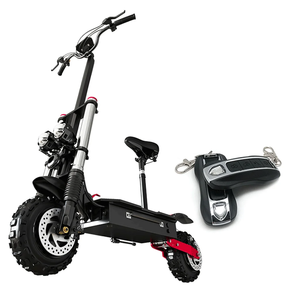 72V 6000W Dual Motor Electric Scooter 50MPH Scooter Electric 11″ Off Road E Scooter