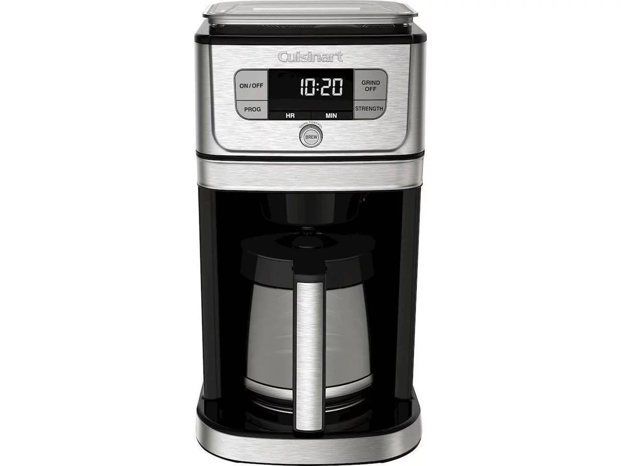 Cuisinart Grind & Brew 12 Cup Coffeemaker, Silver and Black