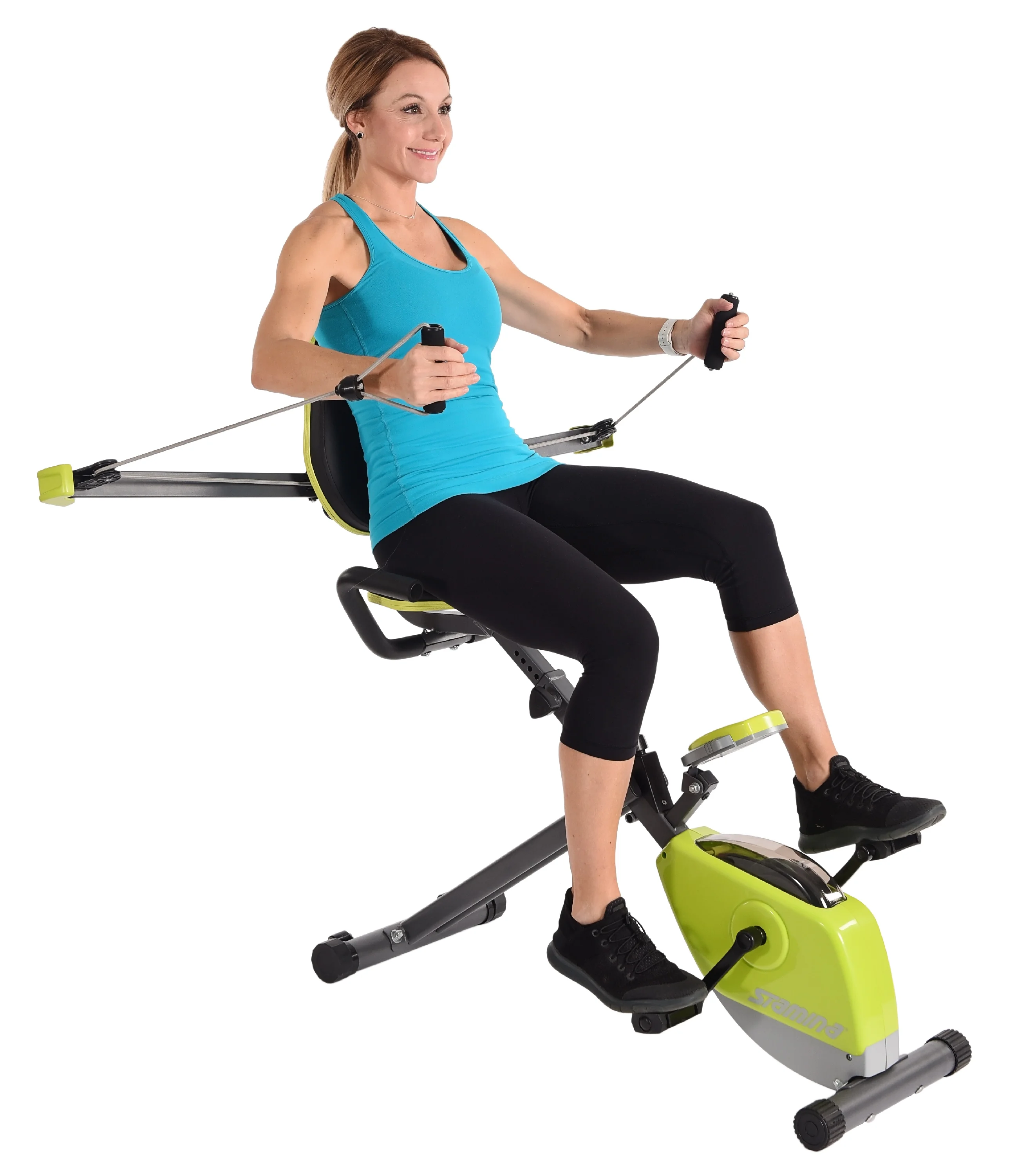 Stamina Wonder Upright Exercise Bike with Upper Body Resistance Arms, 250 lb. Weight Limit