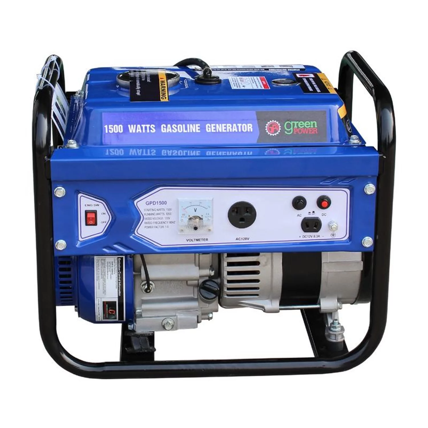 Gasoline Powered Portable Consumer Select Series Recoil Start Generator-Engine Power:1500 Watts of starting power and 1200 Watts of running power – with 99cc 3HP OHV Engine