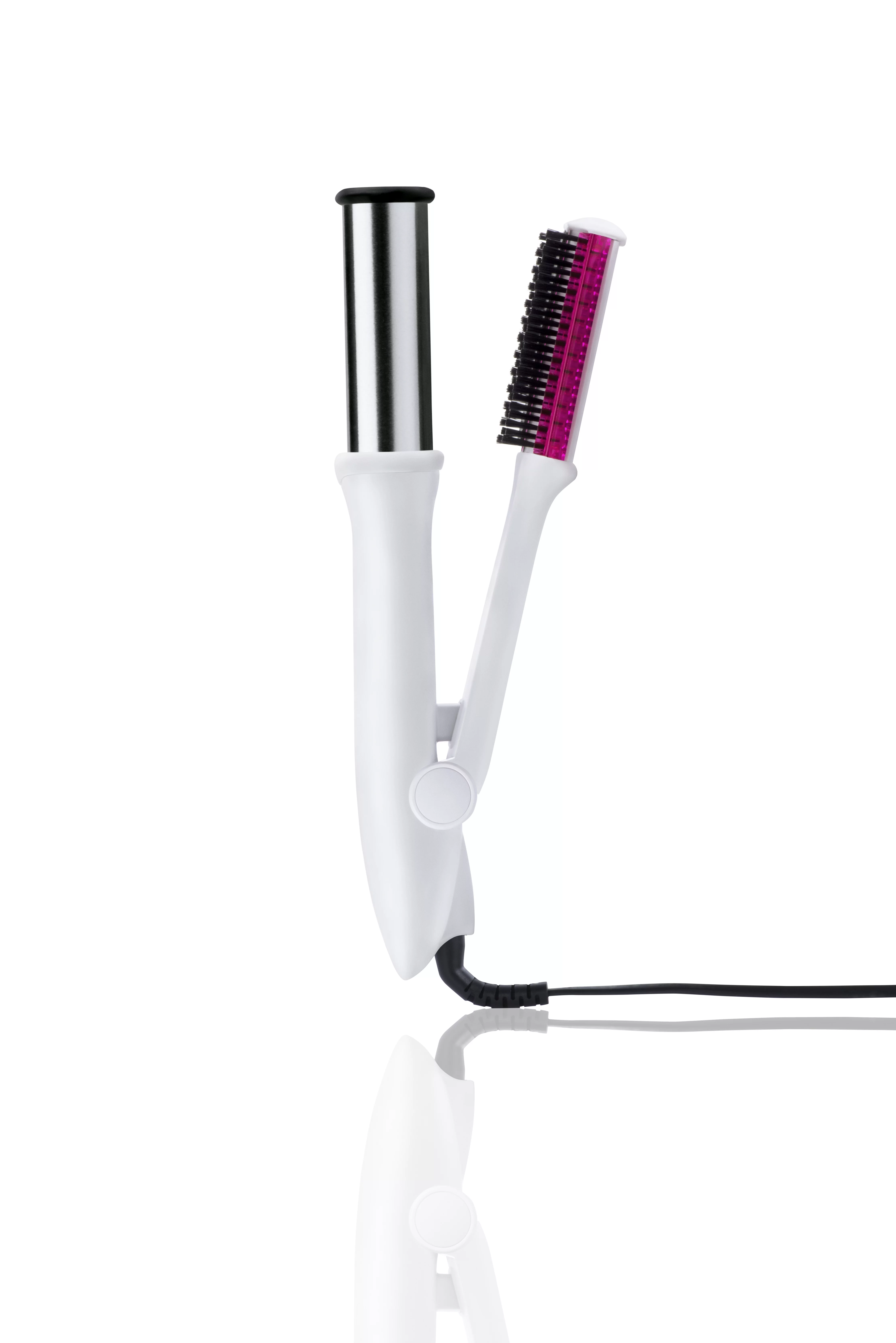 InStyler Prime Blowout Revolving Styler Hair Straightening Brush, White