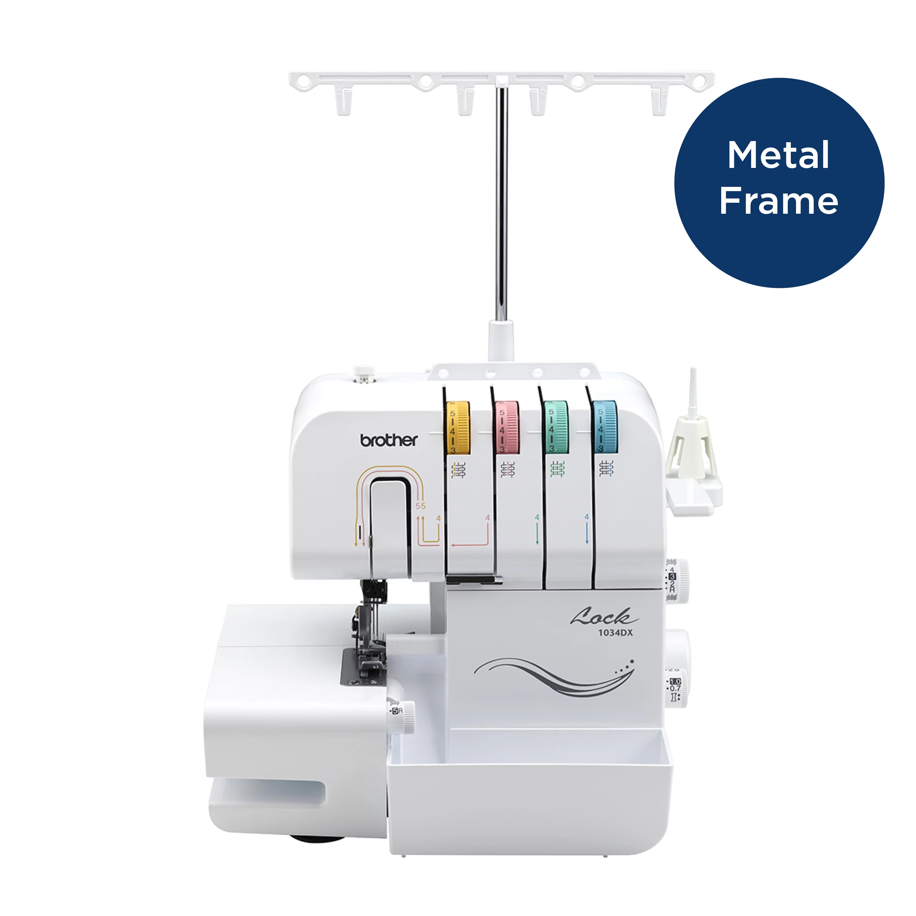 Brother 1034DX Easy-to-Use 3 or 4 Thread Serger with Color Coded Thread Guides