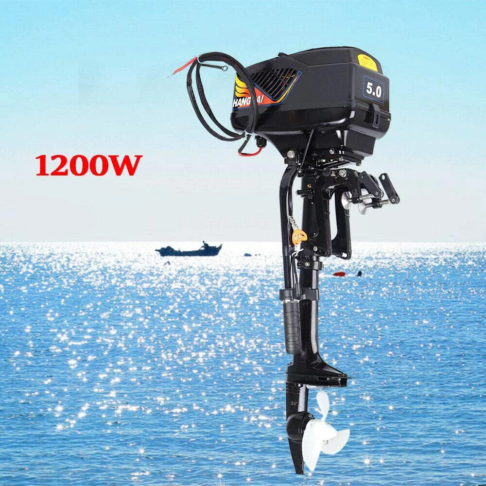 OUKANING 48V 1200W 5 HP Electric Trolling Motor Boat Engine Outboard Motor Marine