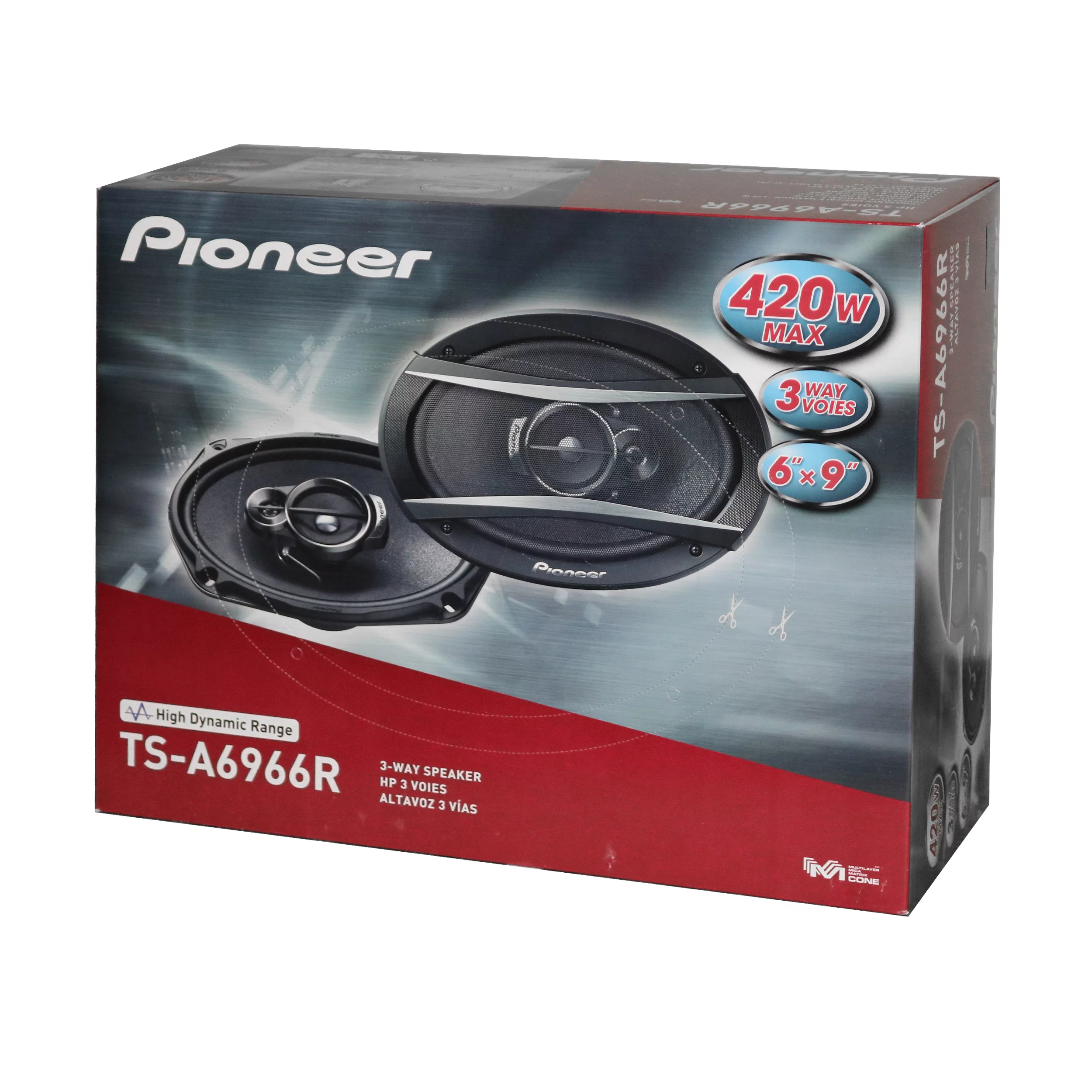 Pioneer (2) PAIRS TS-A6966R 6×9″ 3-Way 420W Car Coaxial Audio Stereo Speakers