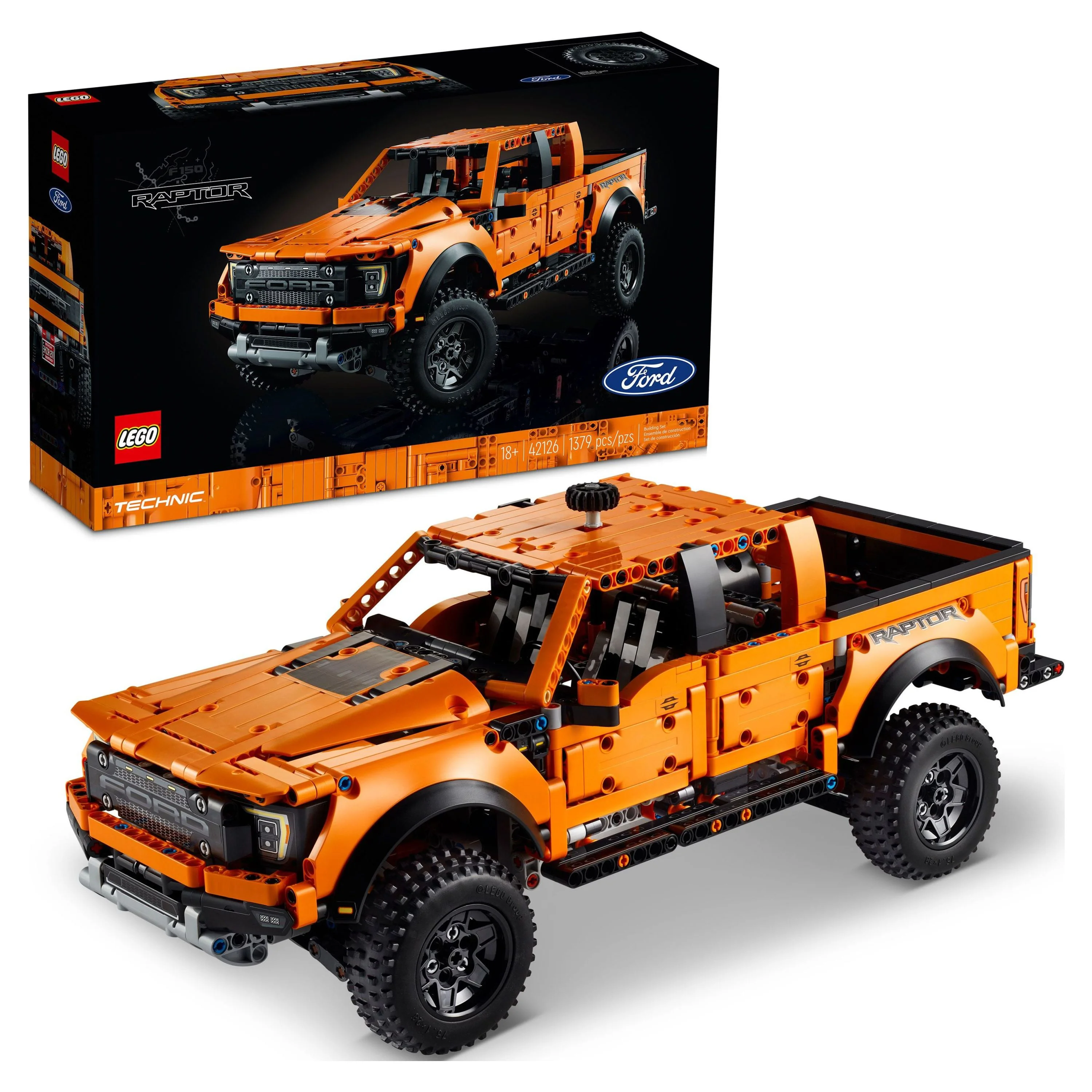 LEGO Technic Ford F-150 Raptor 42126 Model Building Kit (1,379 Pieces)