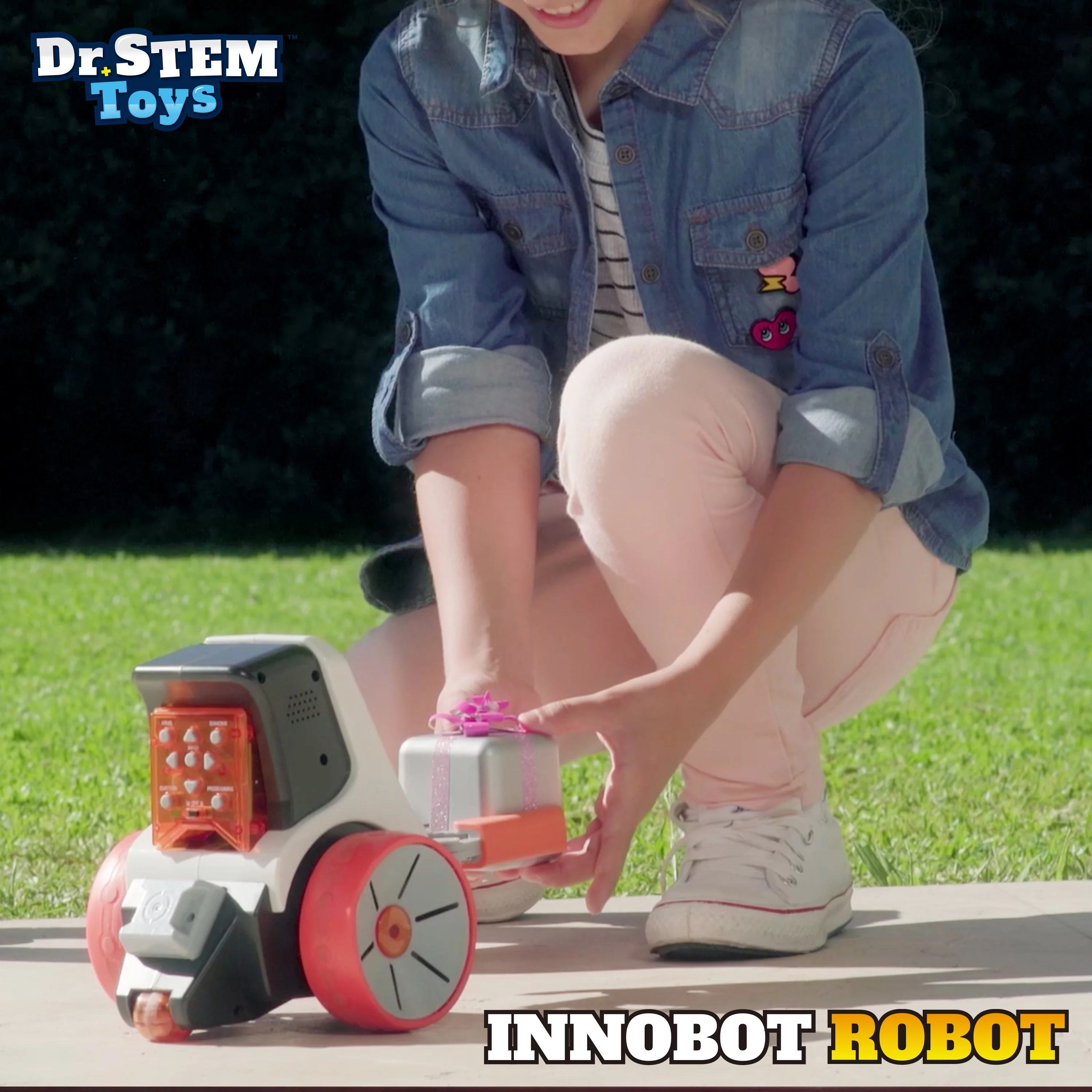 Dr. STEM Toys Innobot Programmable Robot, 50+ Pieces Easy Assembly, Teaches Basic Programming for Kids Ages 8+