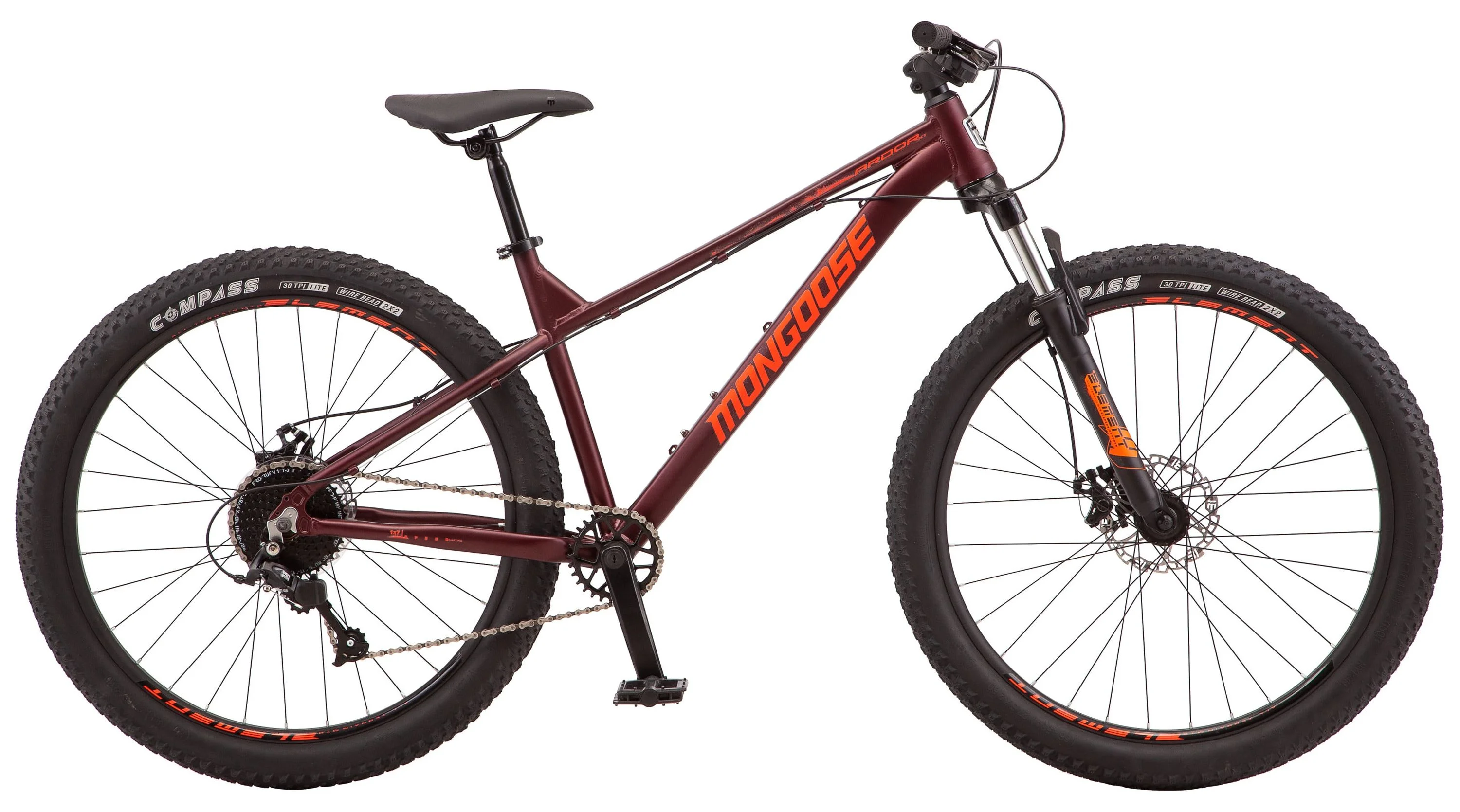 Mongoose 27.5″ Ardor Mountain Bike, 7 Speeds, Maroon