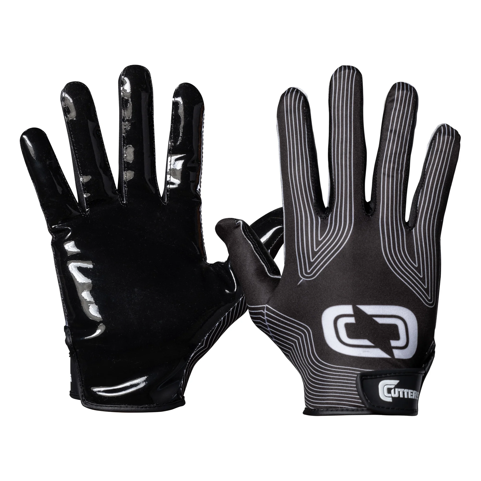 Cutters Epic Football Receiver Glove, Black, Adult, Large/Extra Large