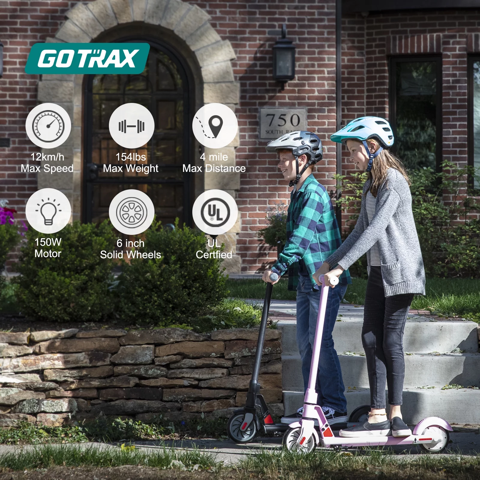 Gotrax Electric Scooter for Kid Ages 6-12, 6″ Wheels Lightweight Electric Kick Scooter for Kid Black