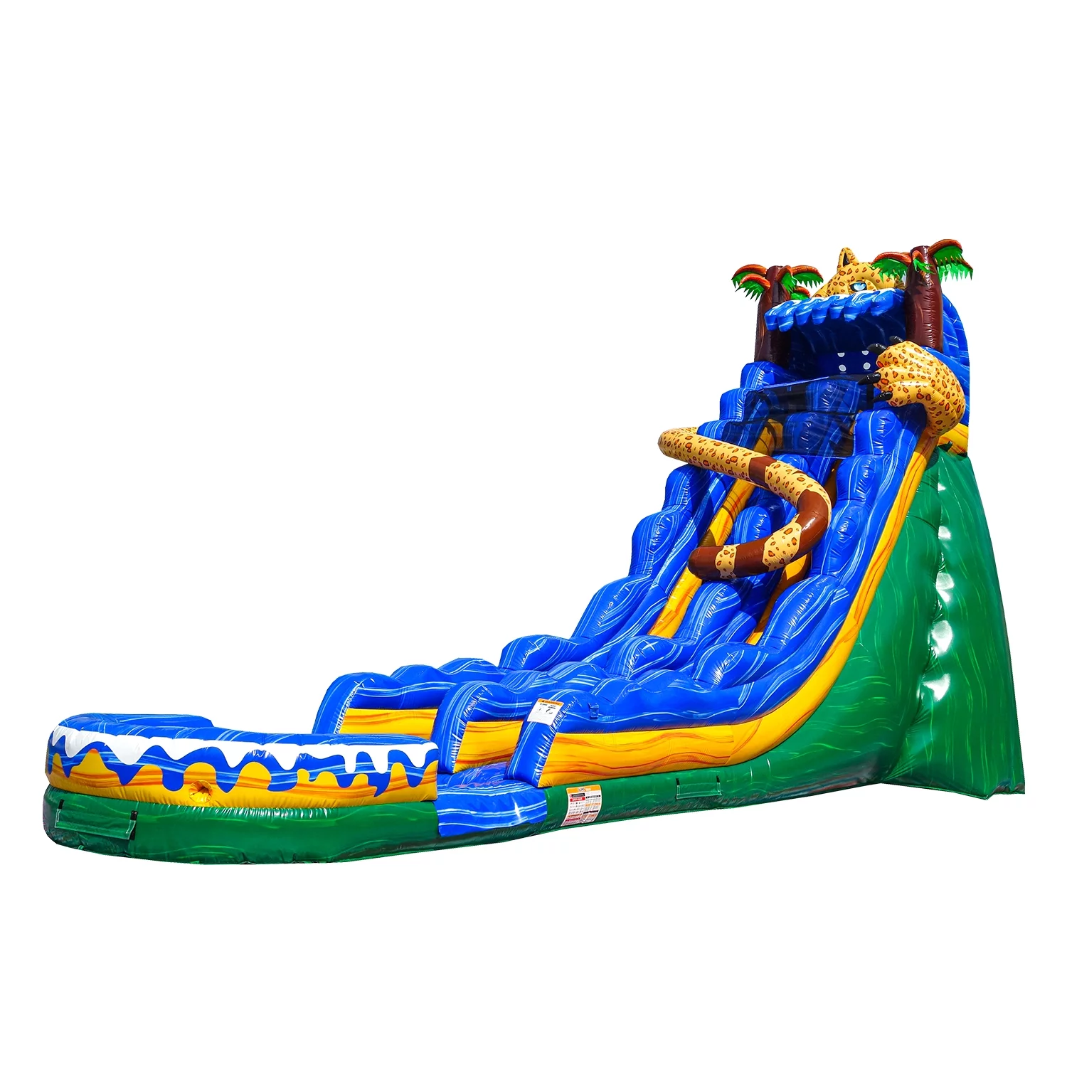 JumpOrange Commercial Grade Water Slide Inflatable with Splash Pool for Kids and Adults (Includes Blower), Jaguar Theme