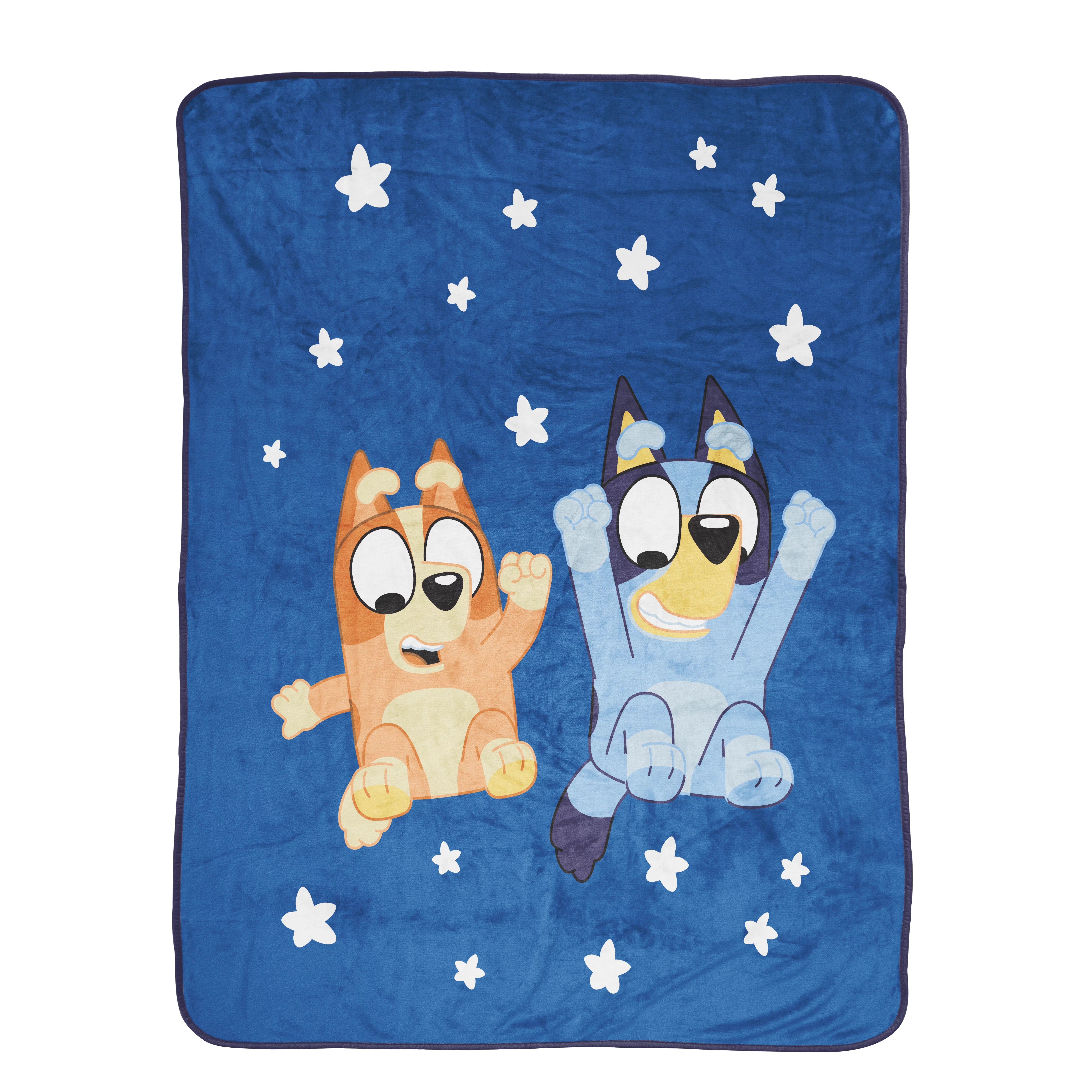 Bluey In The Dream Kids Throw, 46 x 60, Microfiber, Blue, BBC Studios