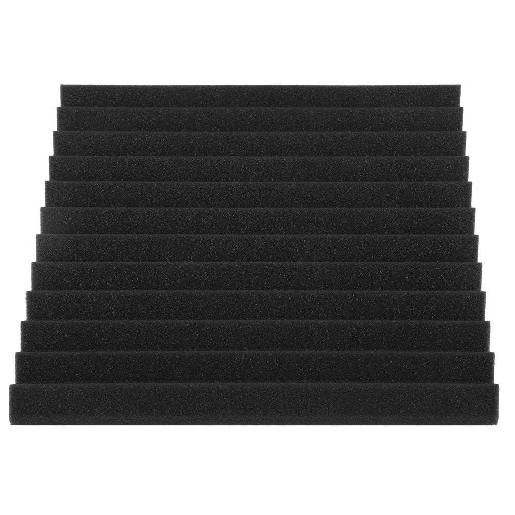 Bookishbunny 12 Pks Acoustic Foam Panels Wall Record Studio Soundproofing Damping Fire Resistant 12 x 12 x 1″ Blue