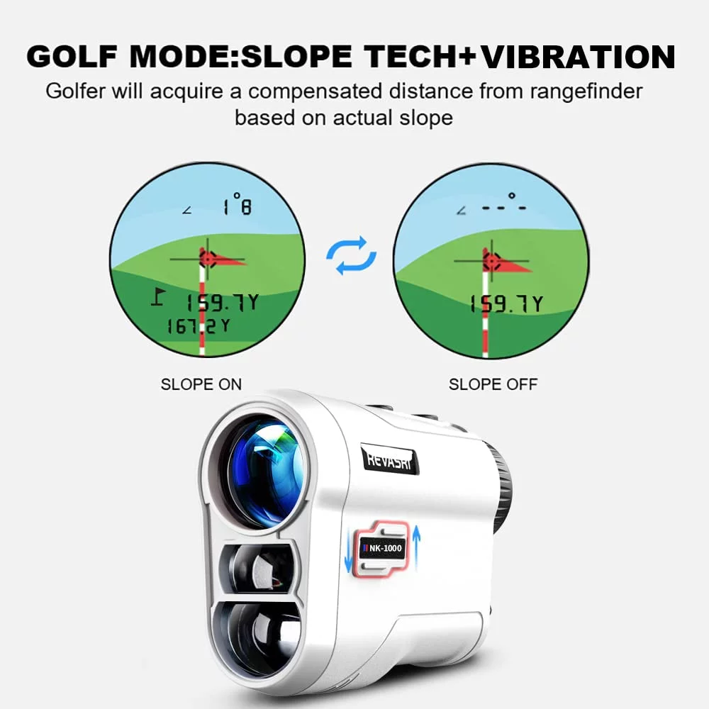 REVASRI Golf Rangefinder 600 Yards with Slope Switch