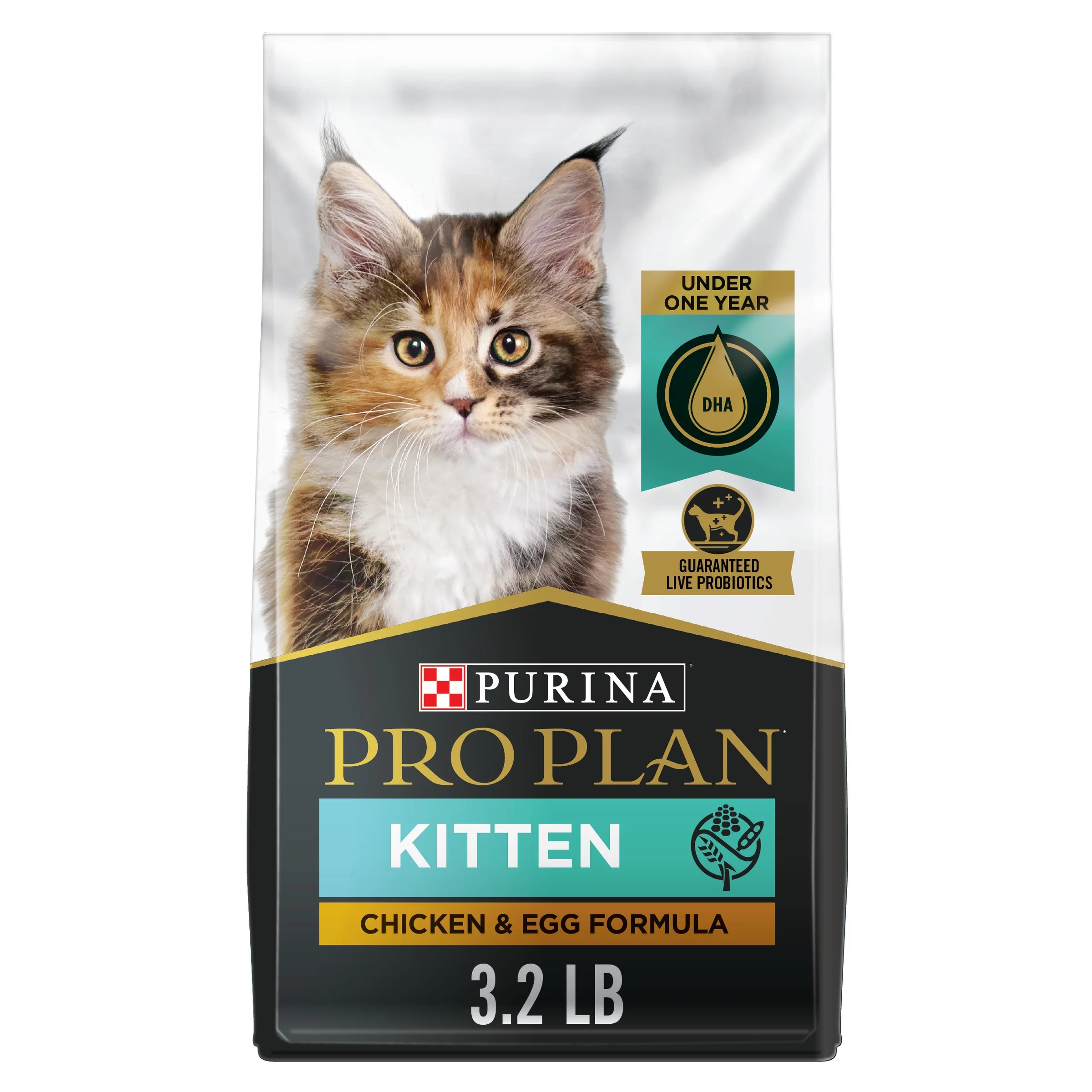 Purina Pro Plan Grain Free, High Protein, Natural Dry Kitten Food, Chicken & Egg Formula, 5.5 lb. Bag