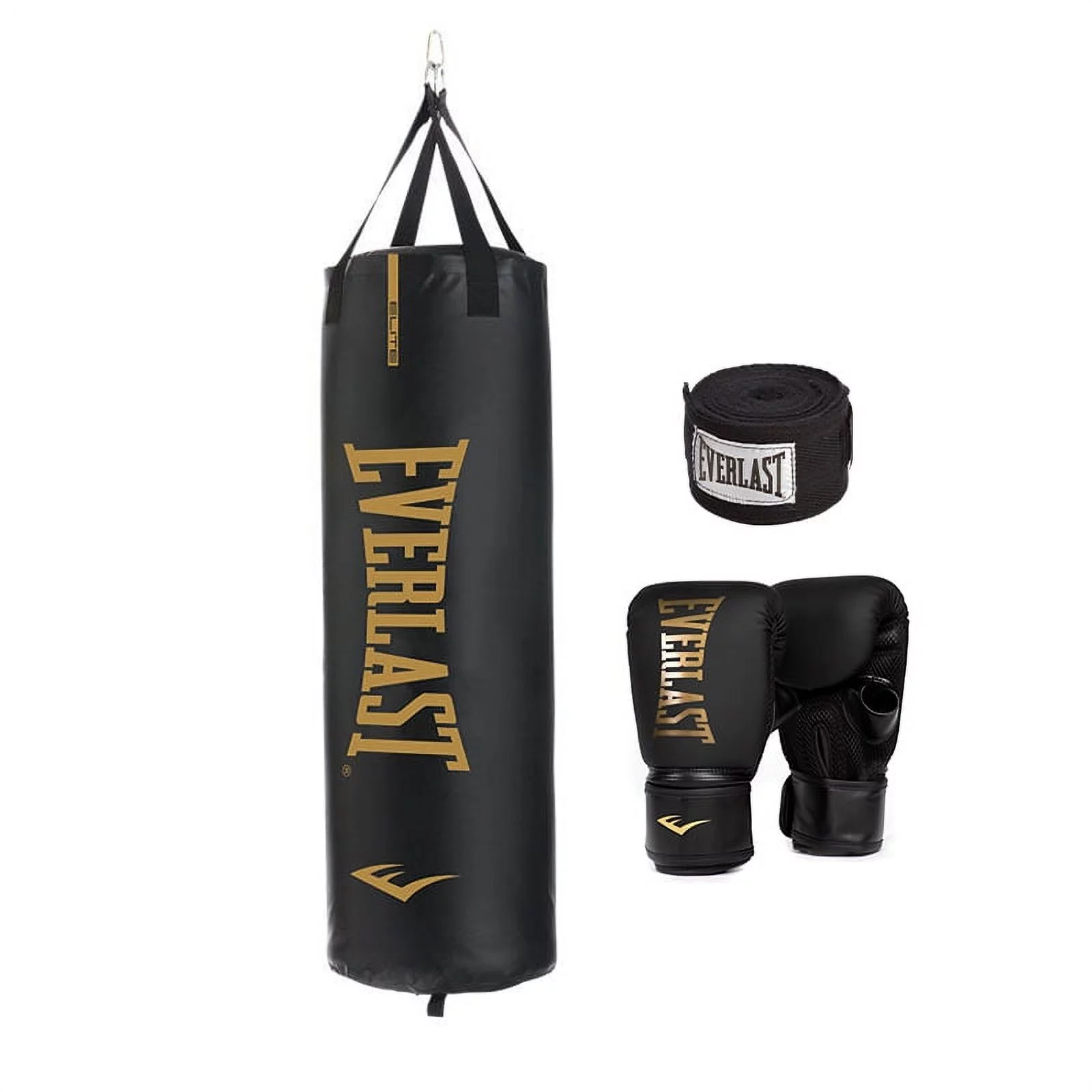 100lb Elite Heavy Bag Kit with Black handwrap and Elite Cardio Gloves