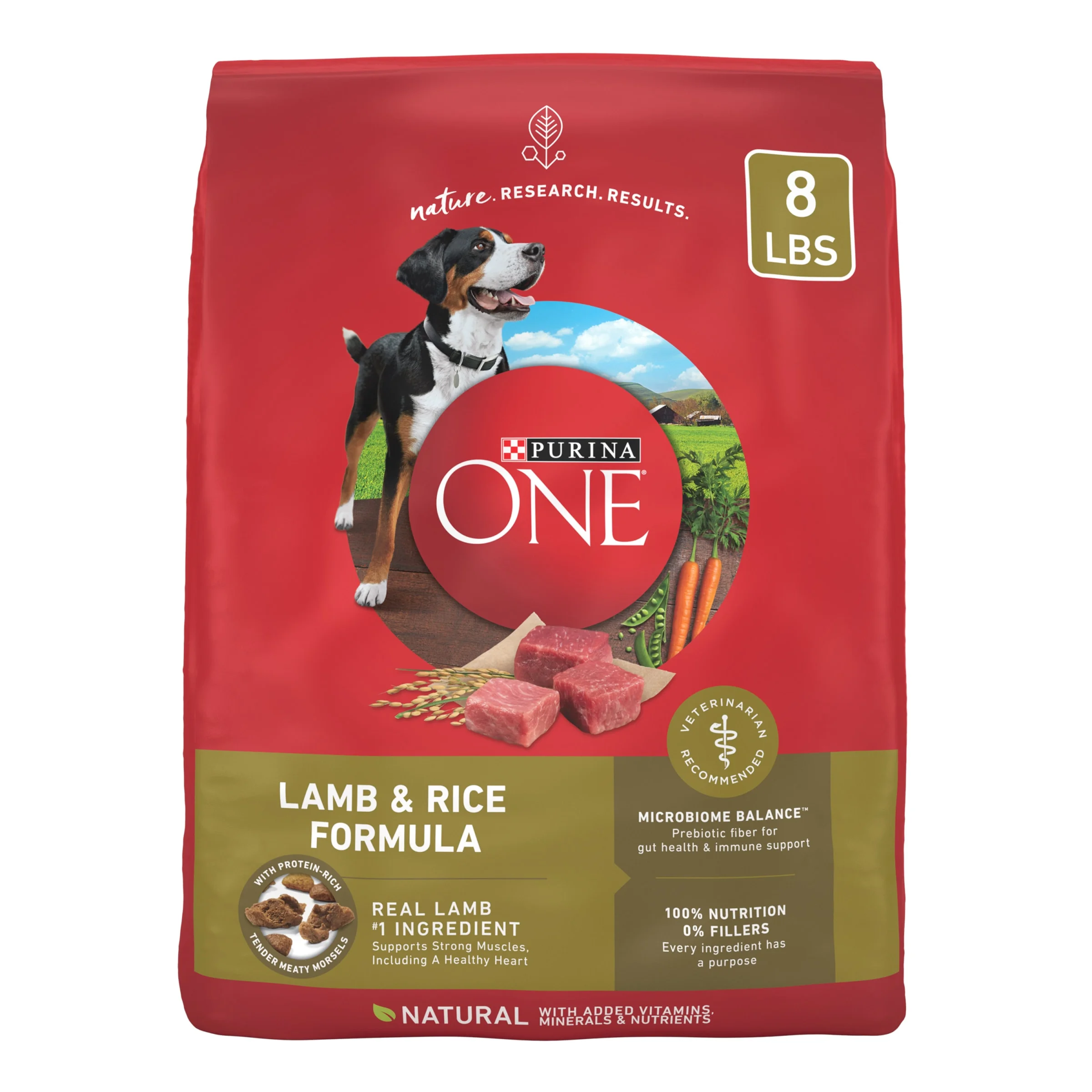 Purina ONE Natural Dry Dog Food SmartBlend Lamb & Rice Formula – 31.1 lb. Bag