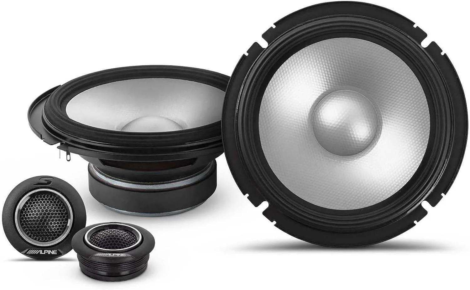 Alpine S-Series S2-S65C 6.5″ 2-Way 240 Watt Component Car Audio Speaker System, Next Generation Hi-Res Certified Separates, 80 W RMS