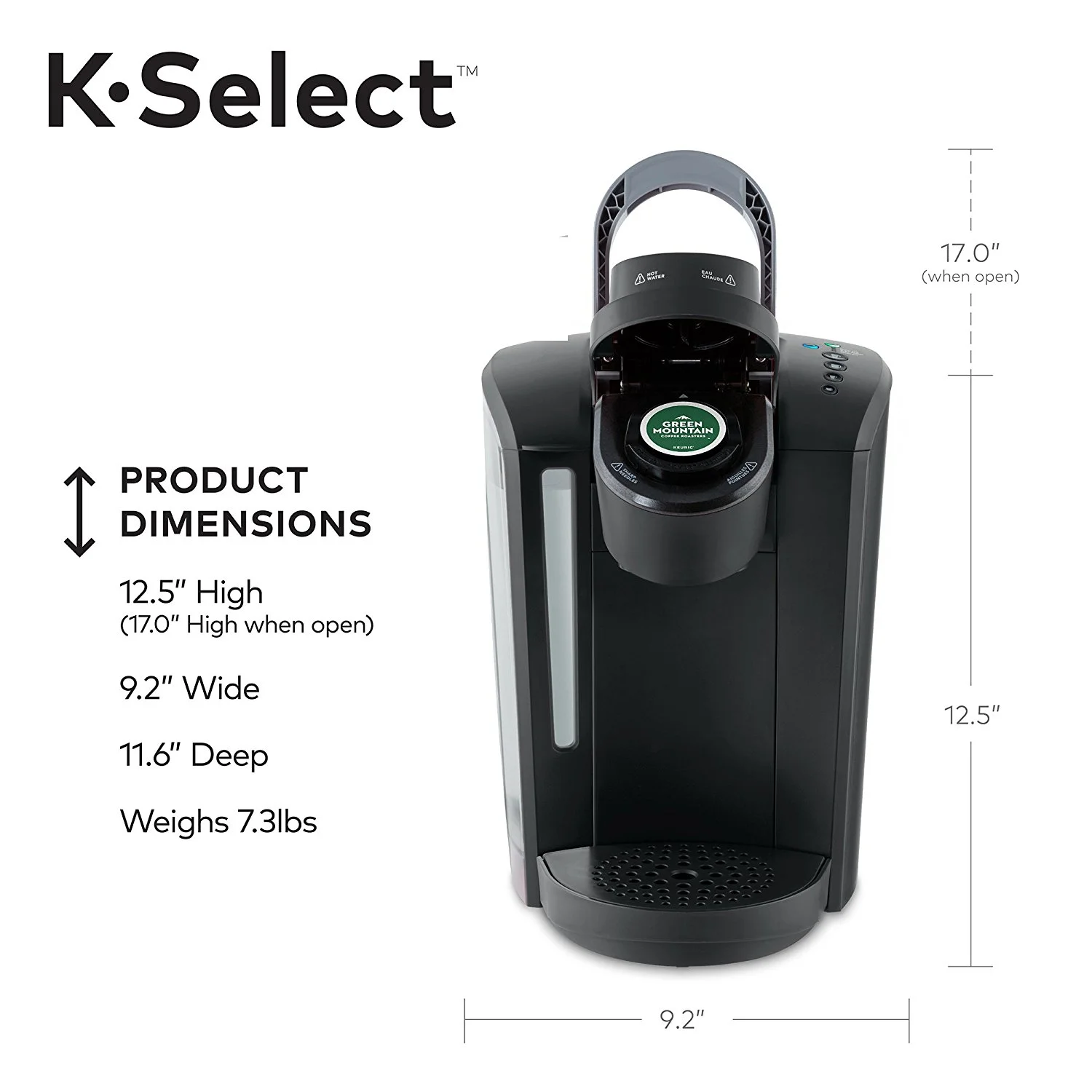 Keurig K-Select Single-Serve K-Cup Pod Coffee Maker Graphite