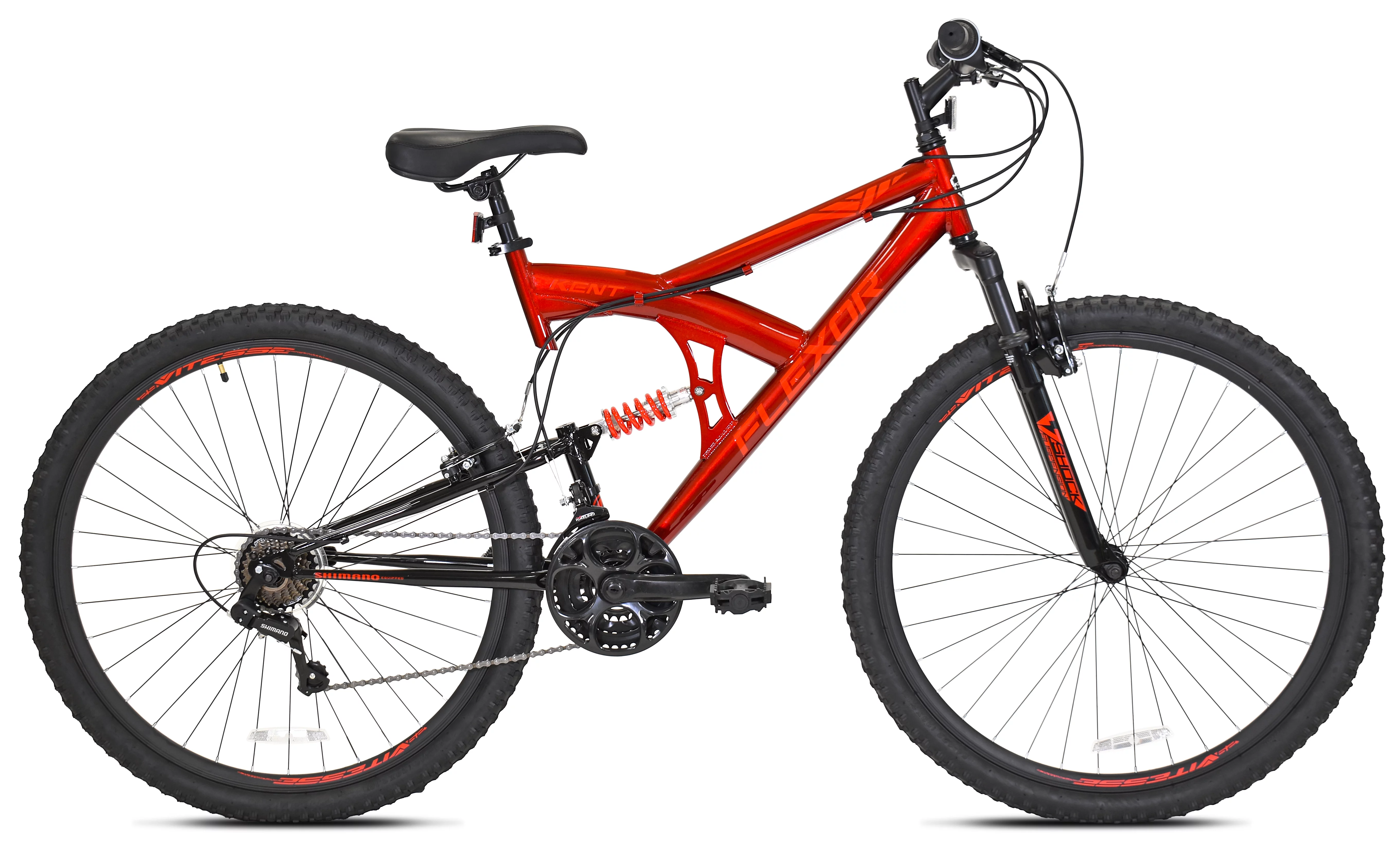 Kent 29 in. Flexor Men’s Dual Suspension Mountain Bike, Red