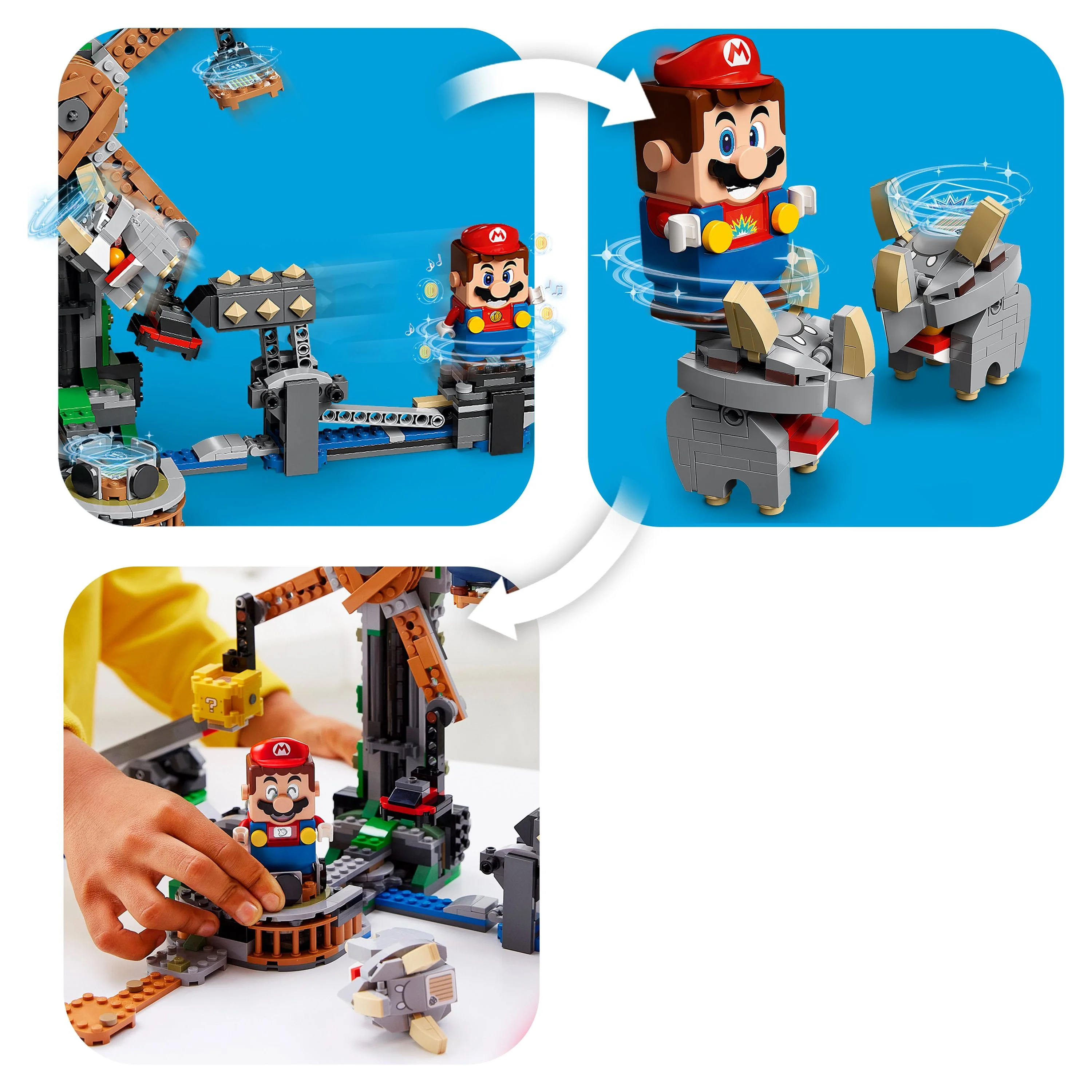 LEGO Super Mario Reznor Knockdown Expansion Set 71390 Building Toy Playset for Kids (862 Pieces)