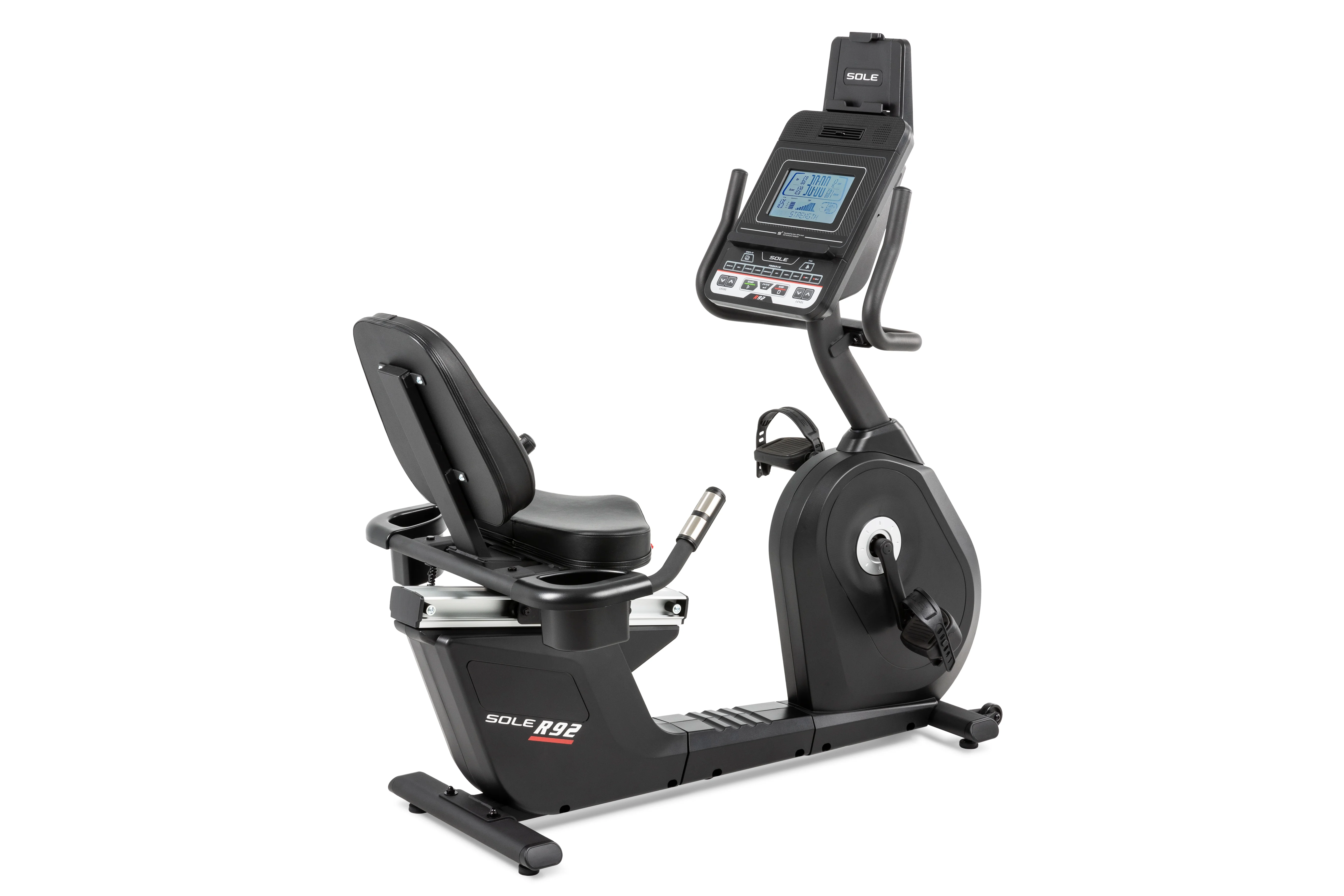 SOLE Fitness R92 Indoor Stationary Recumbent Adjustable Cycling Bike Cardio Home Exercise Workout Equipment