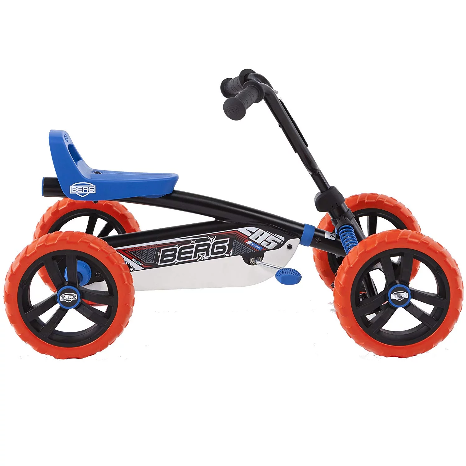 BERG Toys Buzzy Nitro Toddler Adjustable Compact Pedal Powered Safe Go Kart, Blue