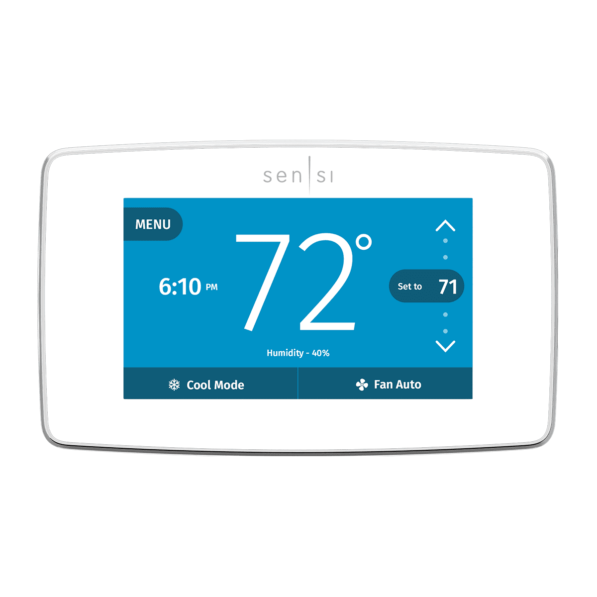 Emerson Sensi Touch Smart Programmable Wi-Fi Thermostat, C-Wire Required-Black