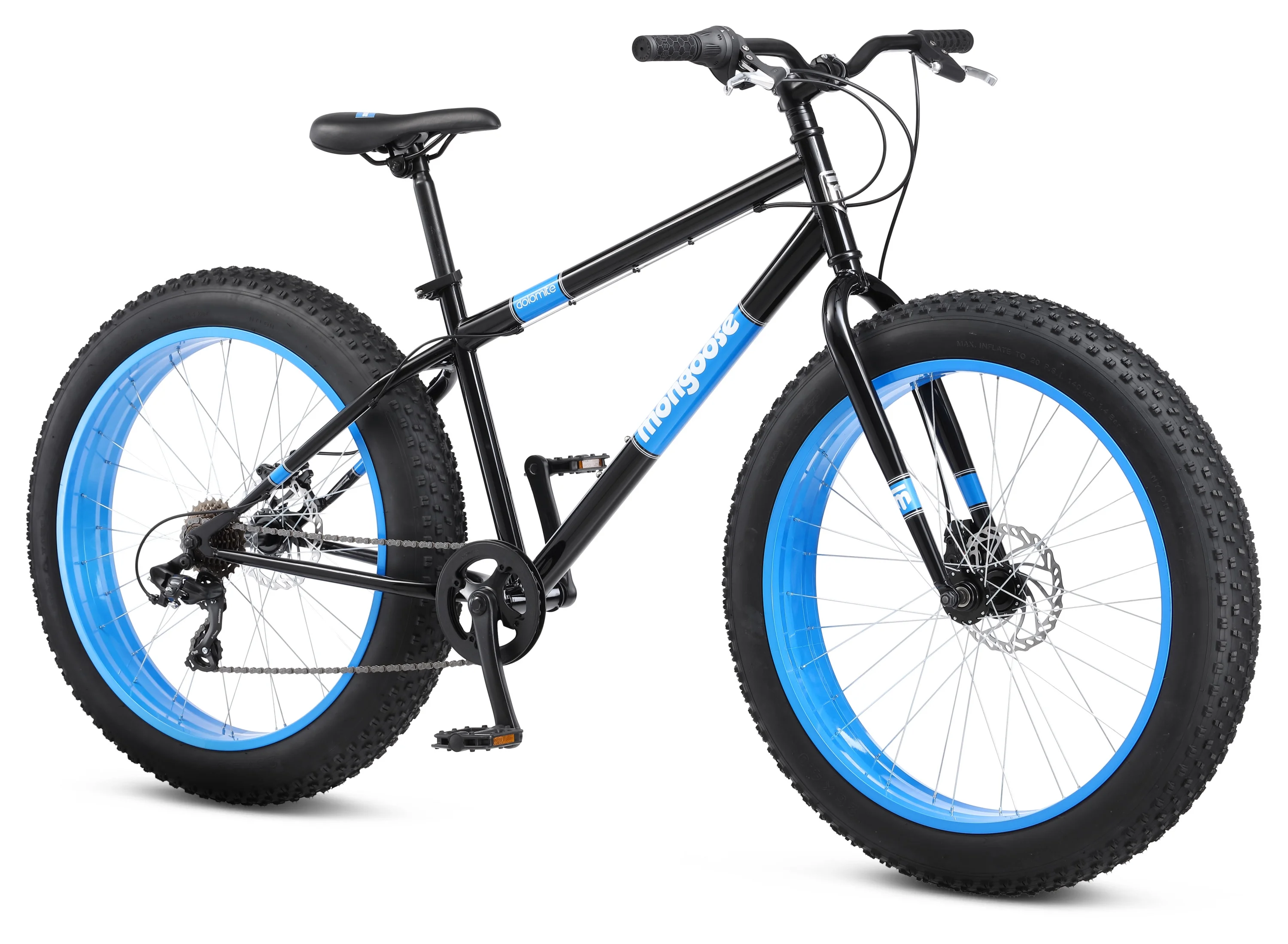 Mongoose 26″ Dolomite Mens Fat Tire Bike, 7 Speeds, Black