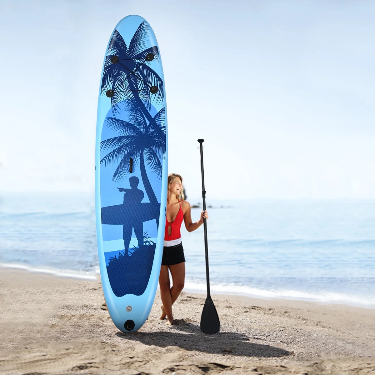 Goplus 9.8′ Inflatable Stand Up Paddle Board 6.5?? Thick SUP with Premium Accessorie