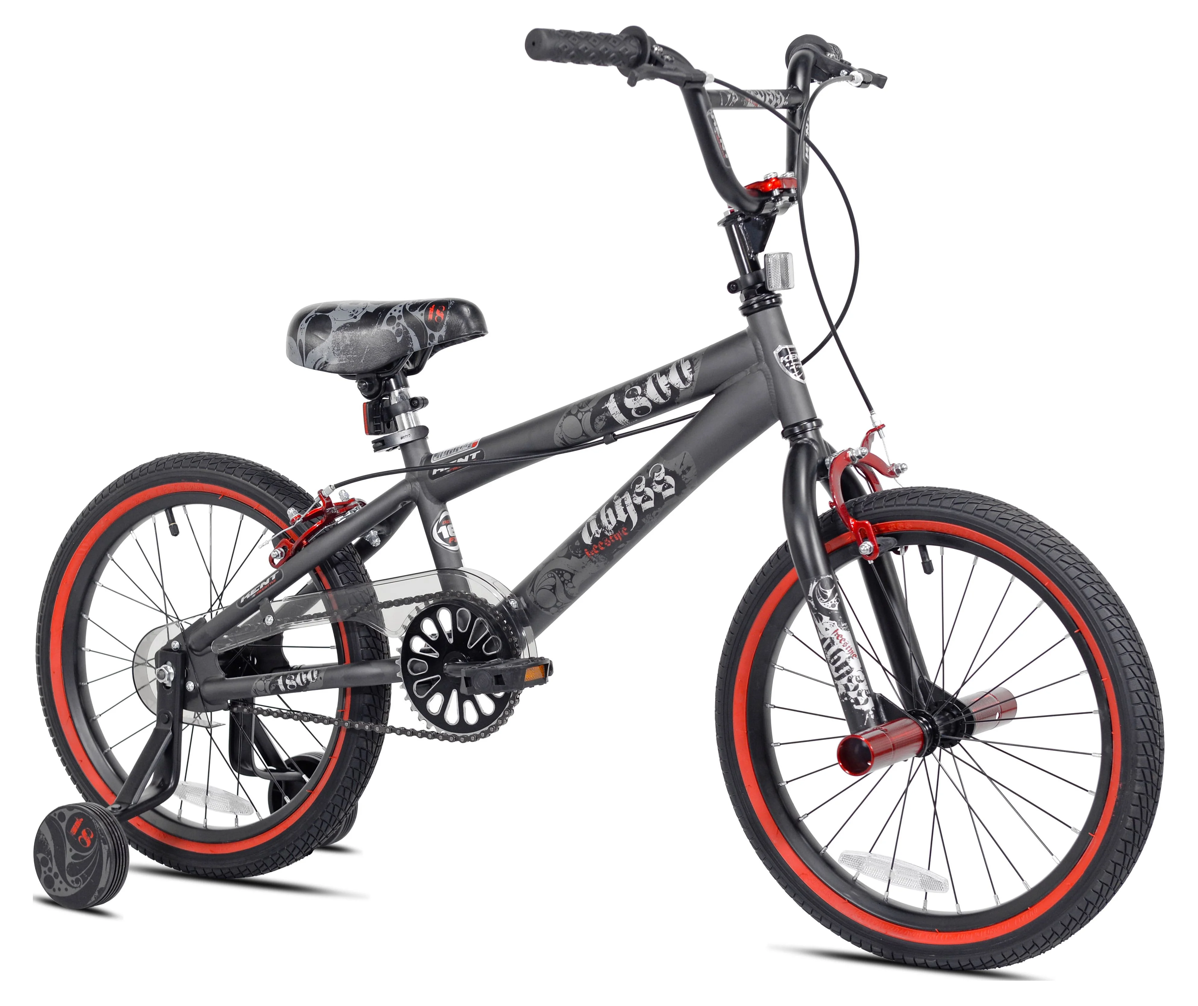 Kent 18 In. Abyss Boy’s Freestyle BMX Bike, Charcoal Gray