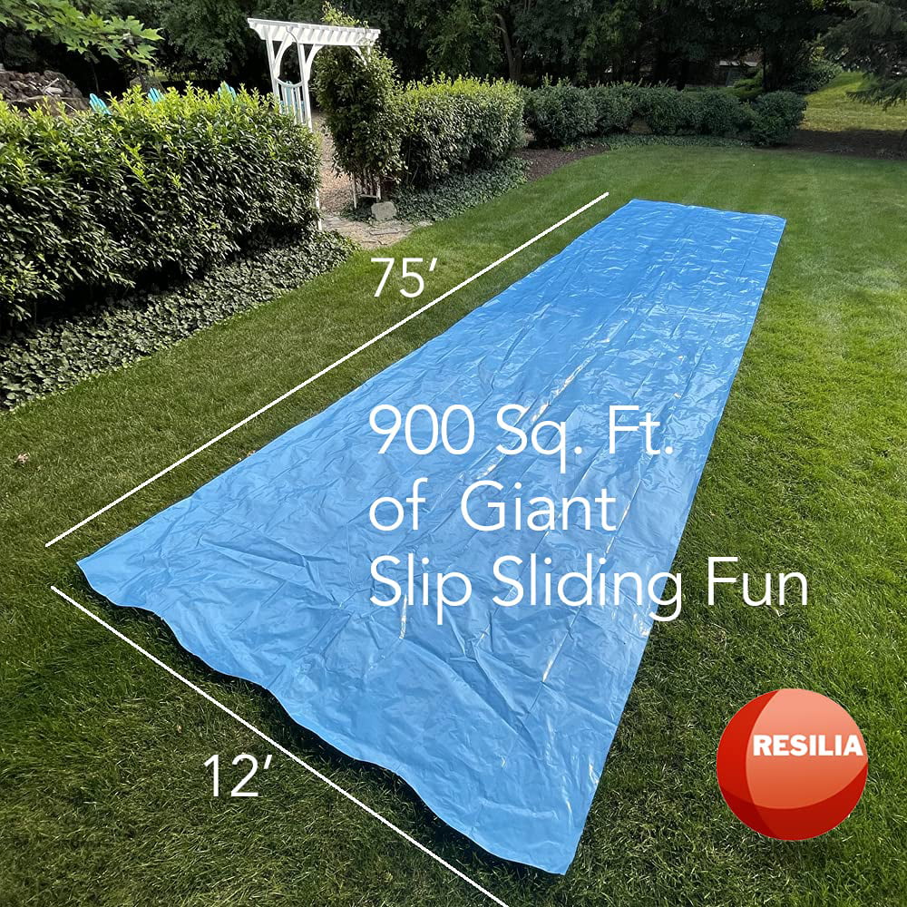 Resilia XL, 20′ x 6′ Super Slip Lawn Waterslide With Hold Steady Stakes